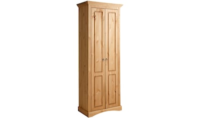 Garderobenschrank »Rustic«, aus massiver Kiefer, Breite 71 cm, mit Kassetenoptik