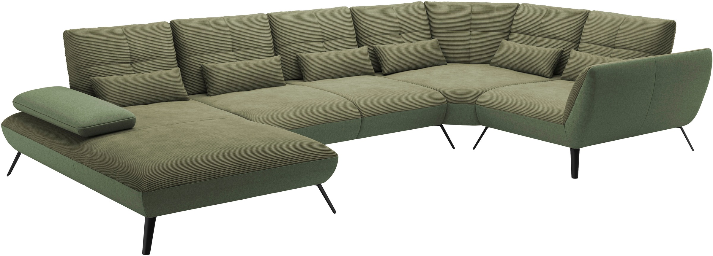 Places of Style Wohnlandschaft »Mikado U-Form«, inkl. Sitztiefenverstellung und Armteilverstellung
