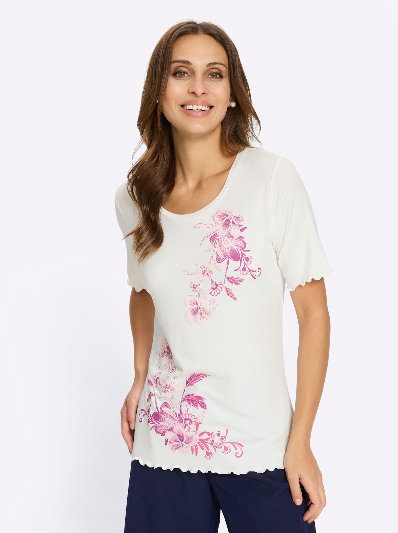 Lady Kurzarmshirt »Rundhals-Shirt« 1 tlg.