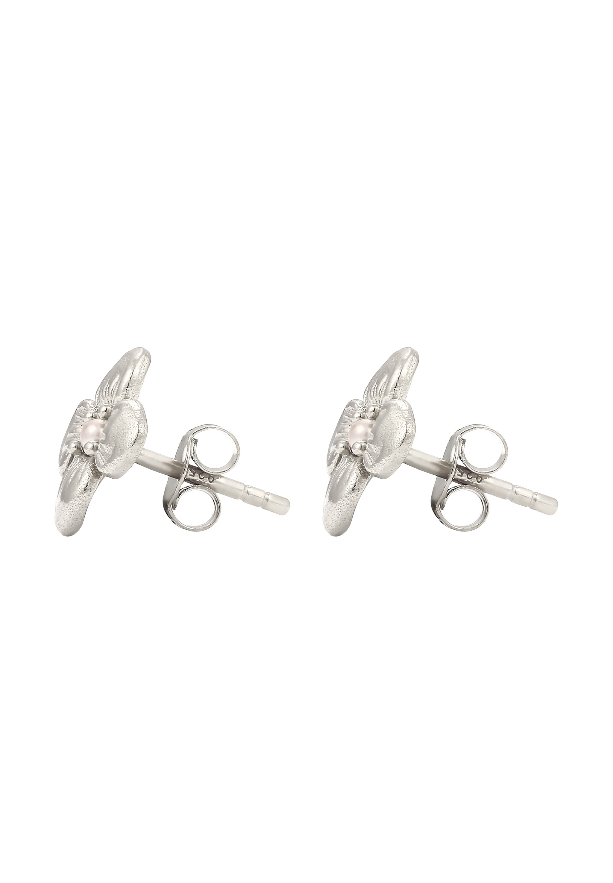 Elli Paar Ohrstecker »Ohrringe Ohrstecker Blume Synthetische Perle Weiß 925 Sterling Silber«