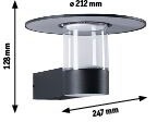 Paulmann LED Außen-Wandleuchte »Sienna 230V mit PIR-Sensor anthrazit IP44«, 1 flammig, seewasserresistent