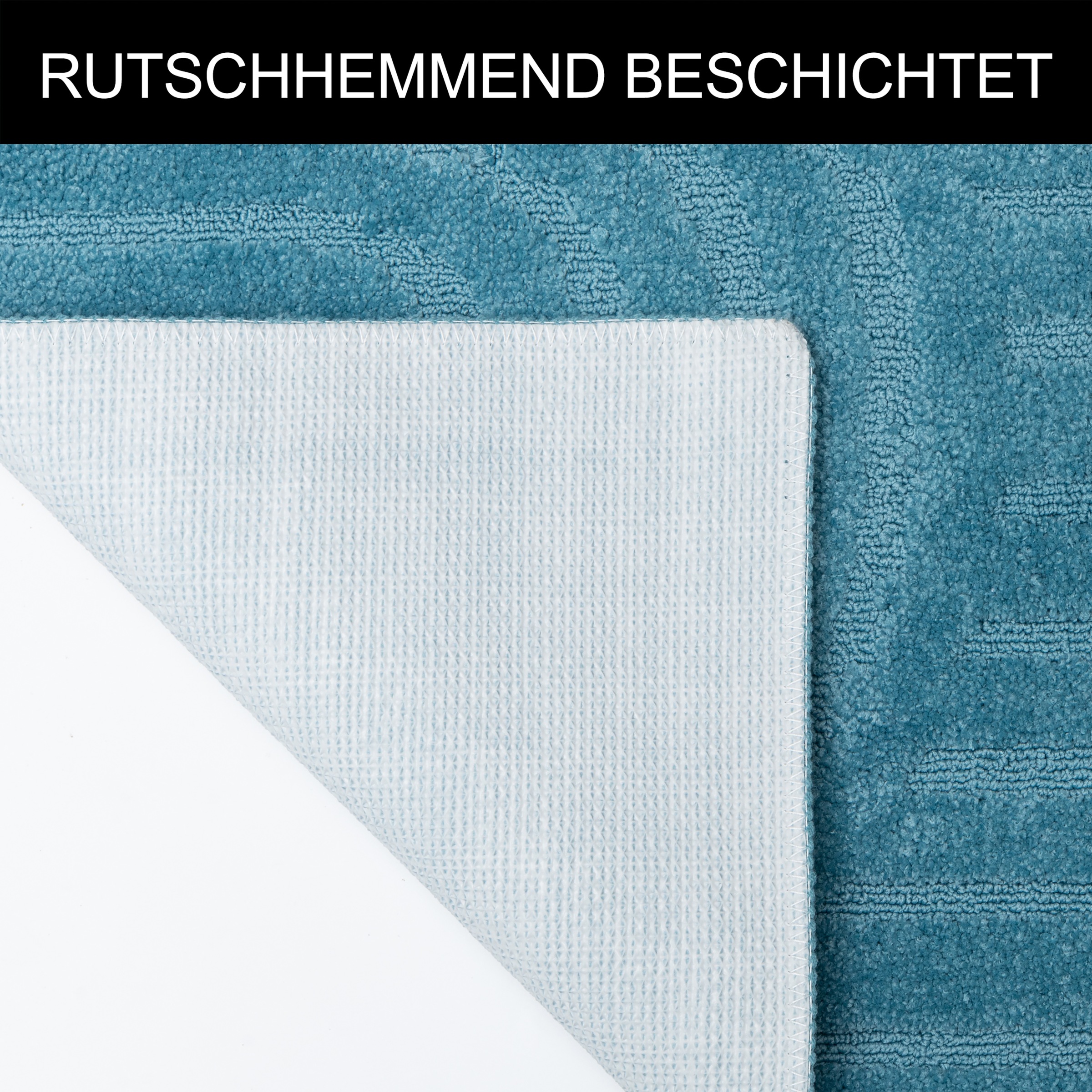 OTTO home Badematte »Zen, Badvorleger, Badezimmer Teppich, Duschvorleger« Höhe 10 mm rutschhemmend beschichtet fußbodenheizungsgeeignet | schnell trocknend Uni Farben, Hoch-Tief-Effekt, modernes Muster, Zen