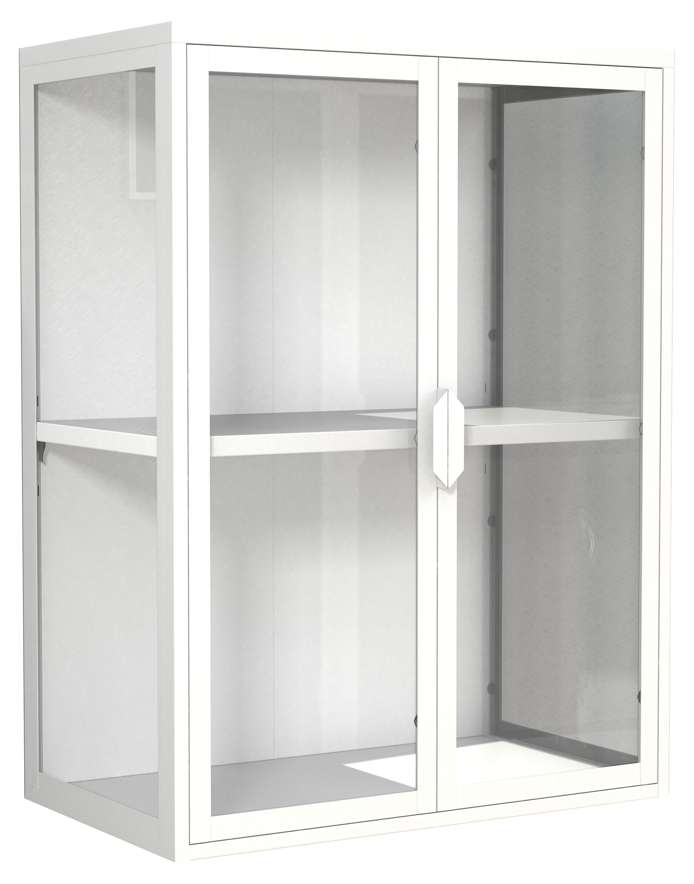 VCM Wandregal »Stahl Wandvitrine Hängevitrine Vitrine Glas Flokas« 1 Stk. tlg.