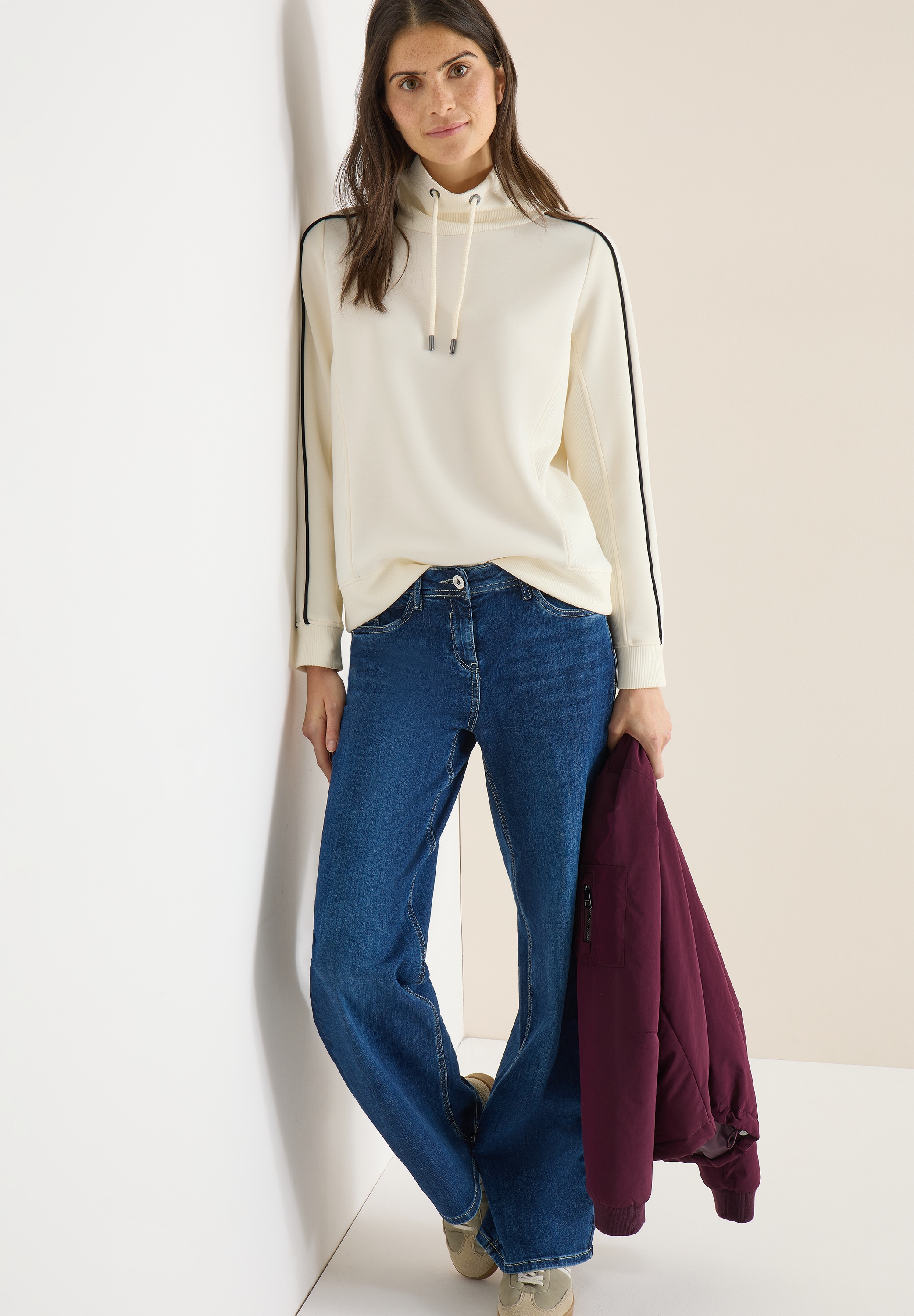 Cecil Sweatshirt , Langarm mit Tapedetails
