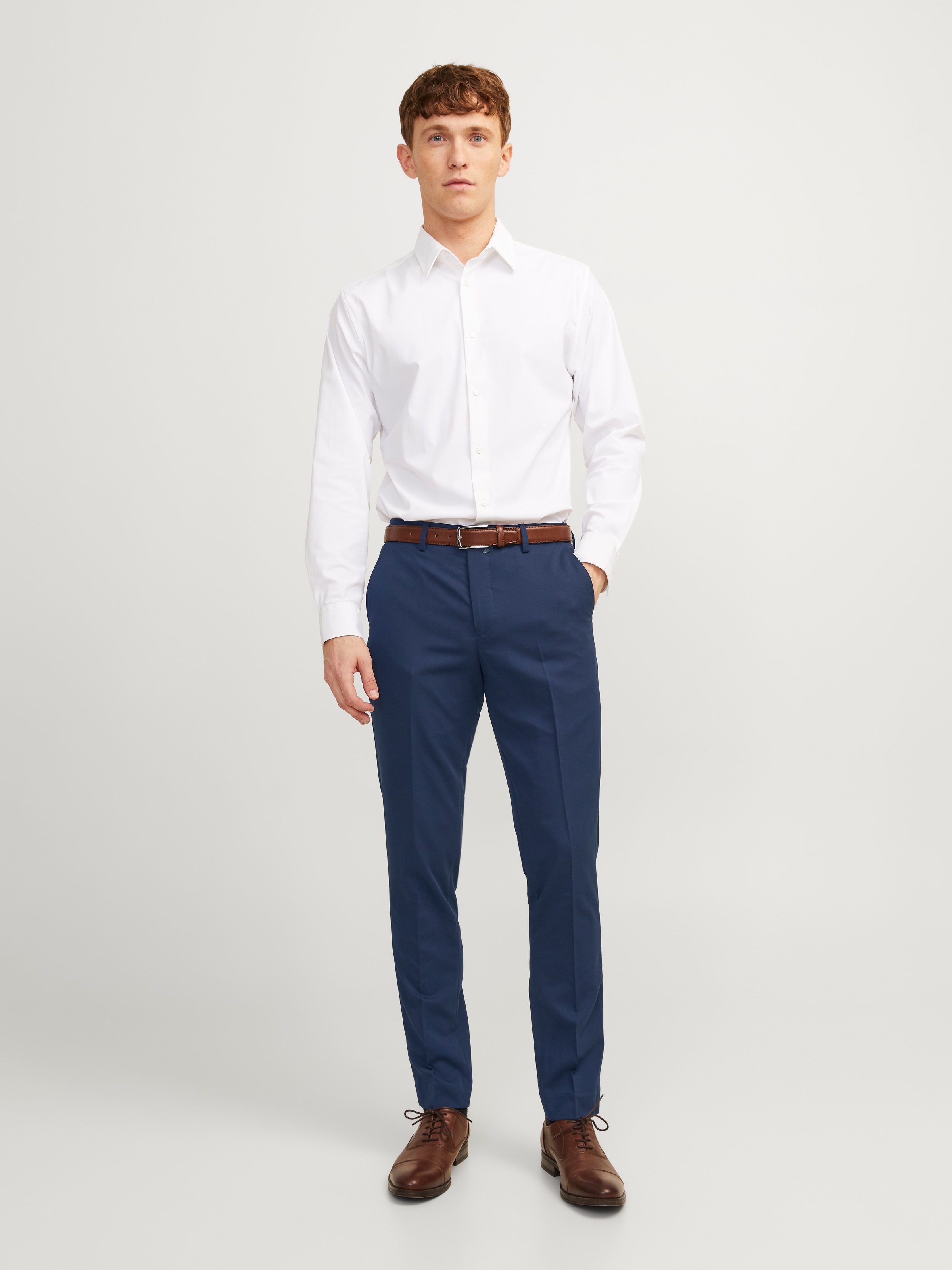 Jack & Jones Anzughose »JPRFRANCO  Hose mit schmalem Bein und cleanem Look«  meliert, modisch, slim fit, Kunstfaser
