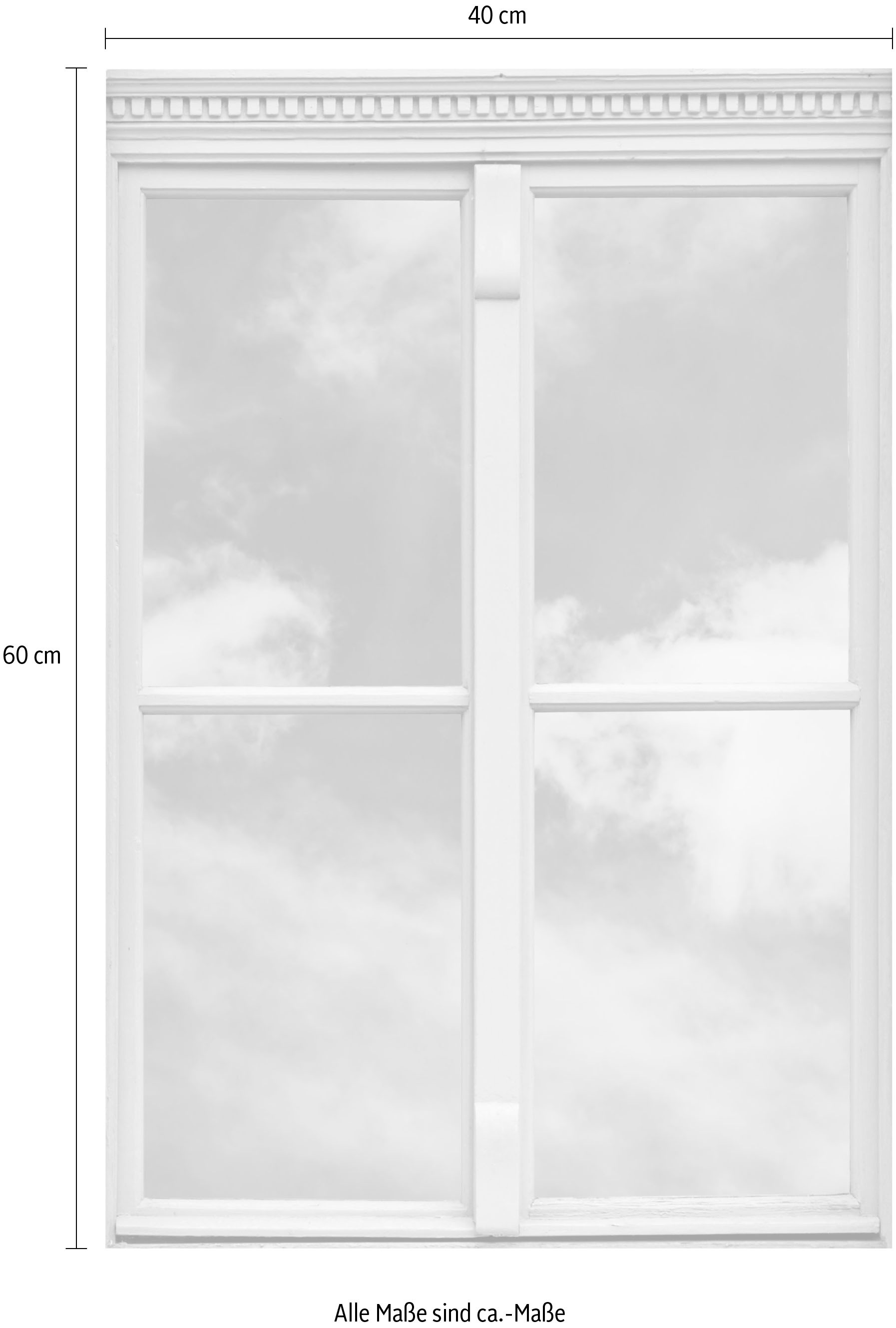 queence Wandsticker »Wolkenhimmel«, Wandsticker, Wandbild, selbstklebend, 3D, Fenster