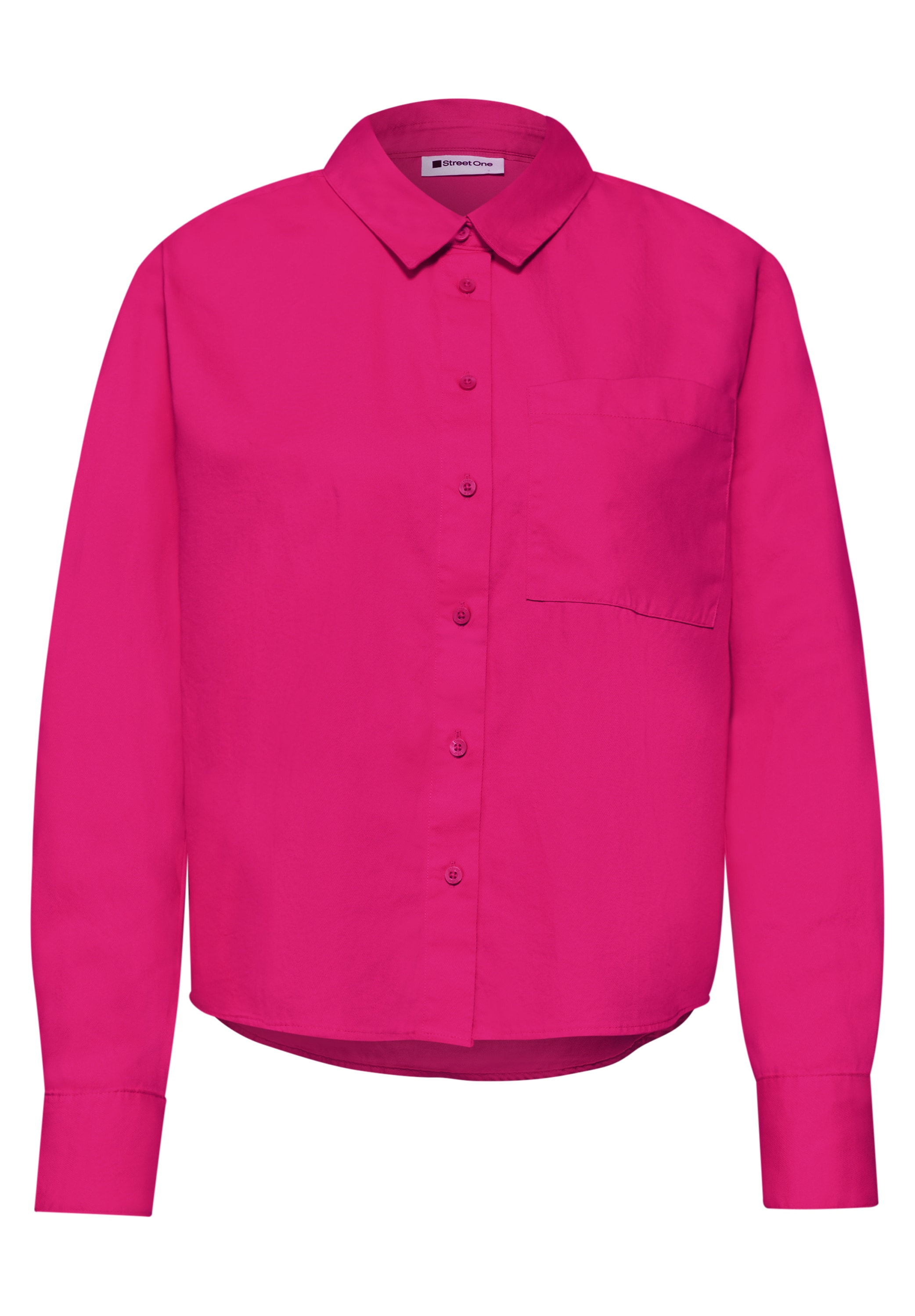 STREET ONE Langarmbluse mit Hemdkragen aus Twill