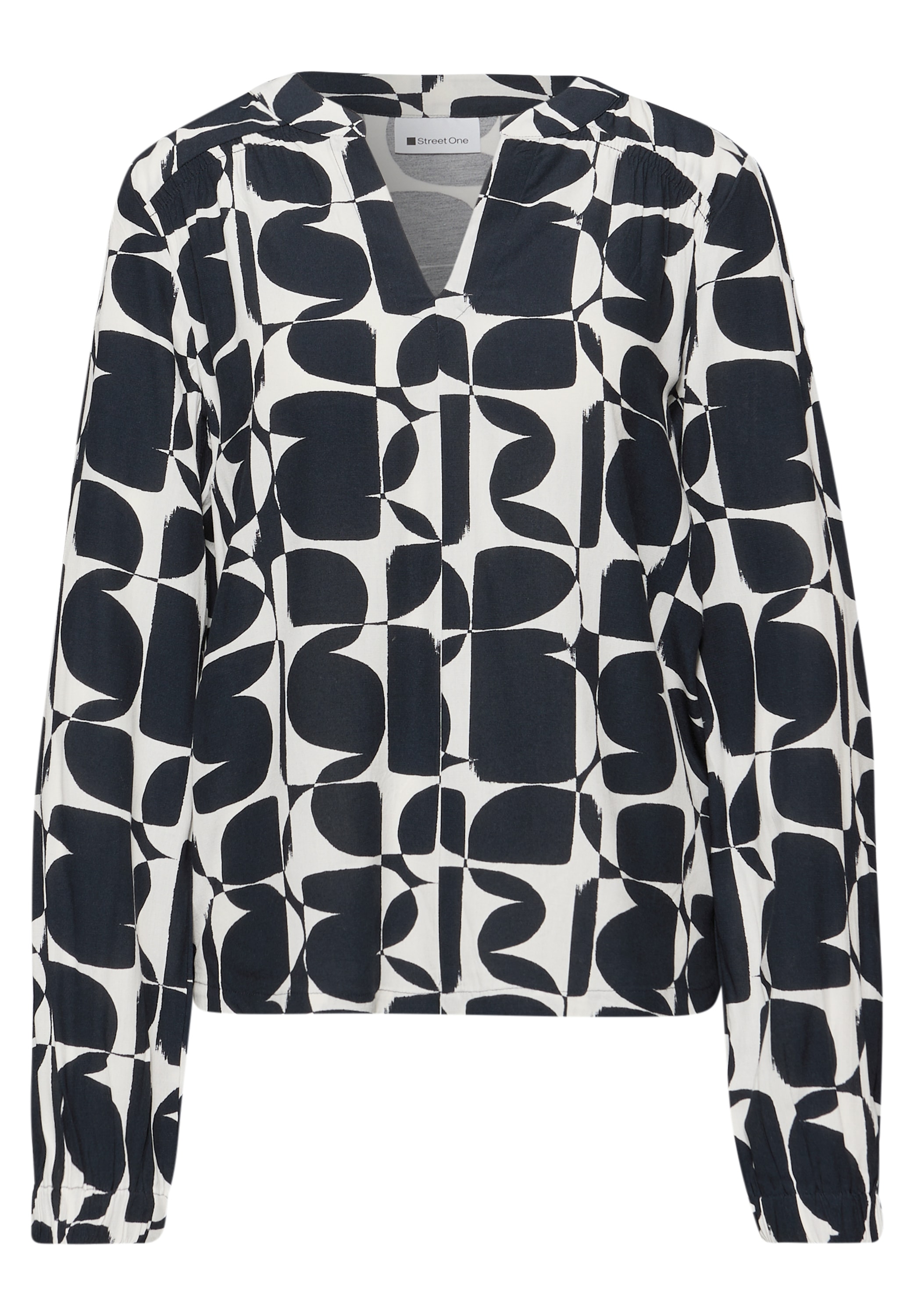 STREET ONE Langarmshirt im gemustertem Strukturmix