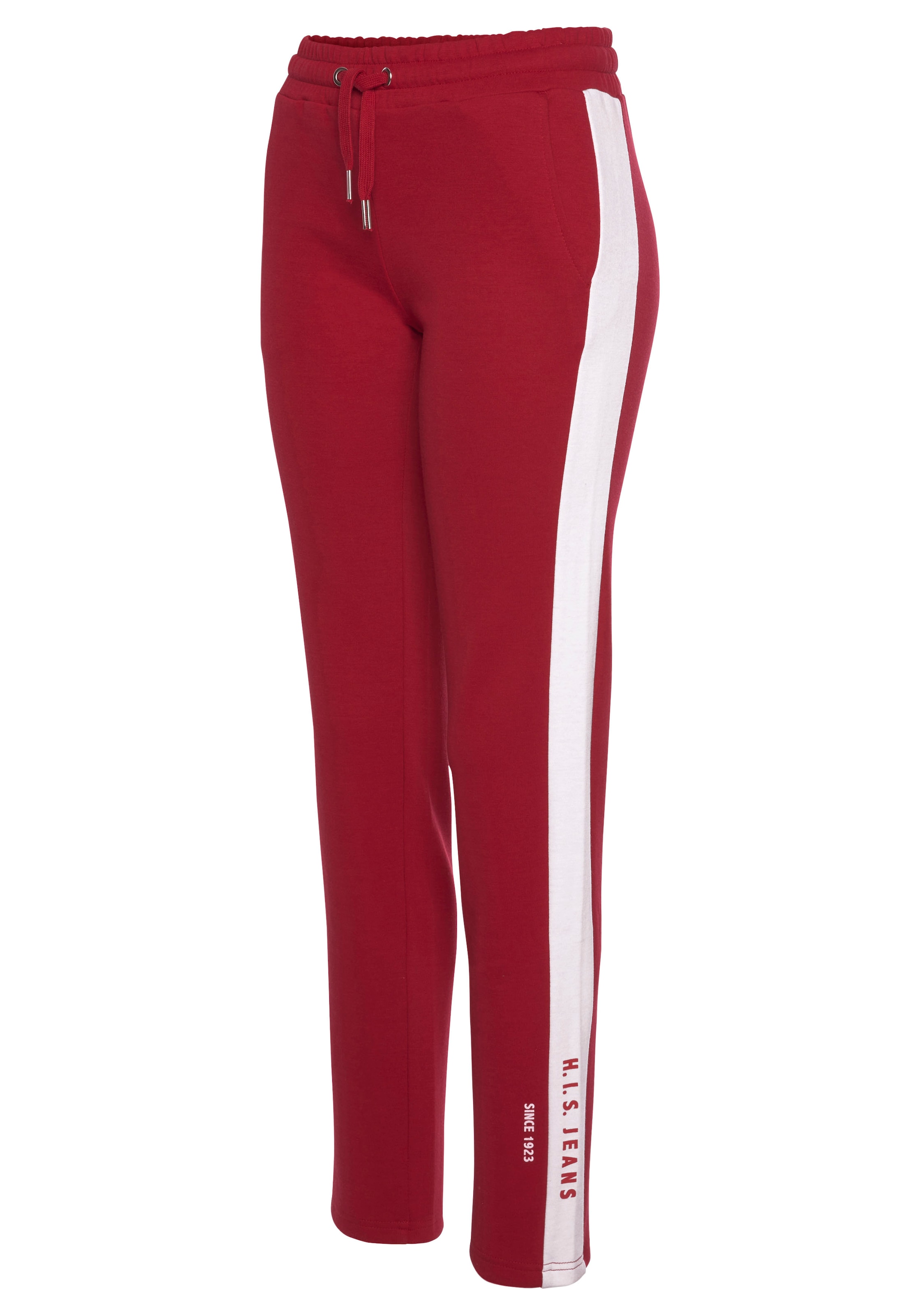 H.I.S Relaxhose, mit weißem Seitenstreifen und Logodruck, Loungeanzug
