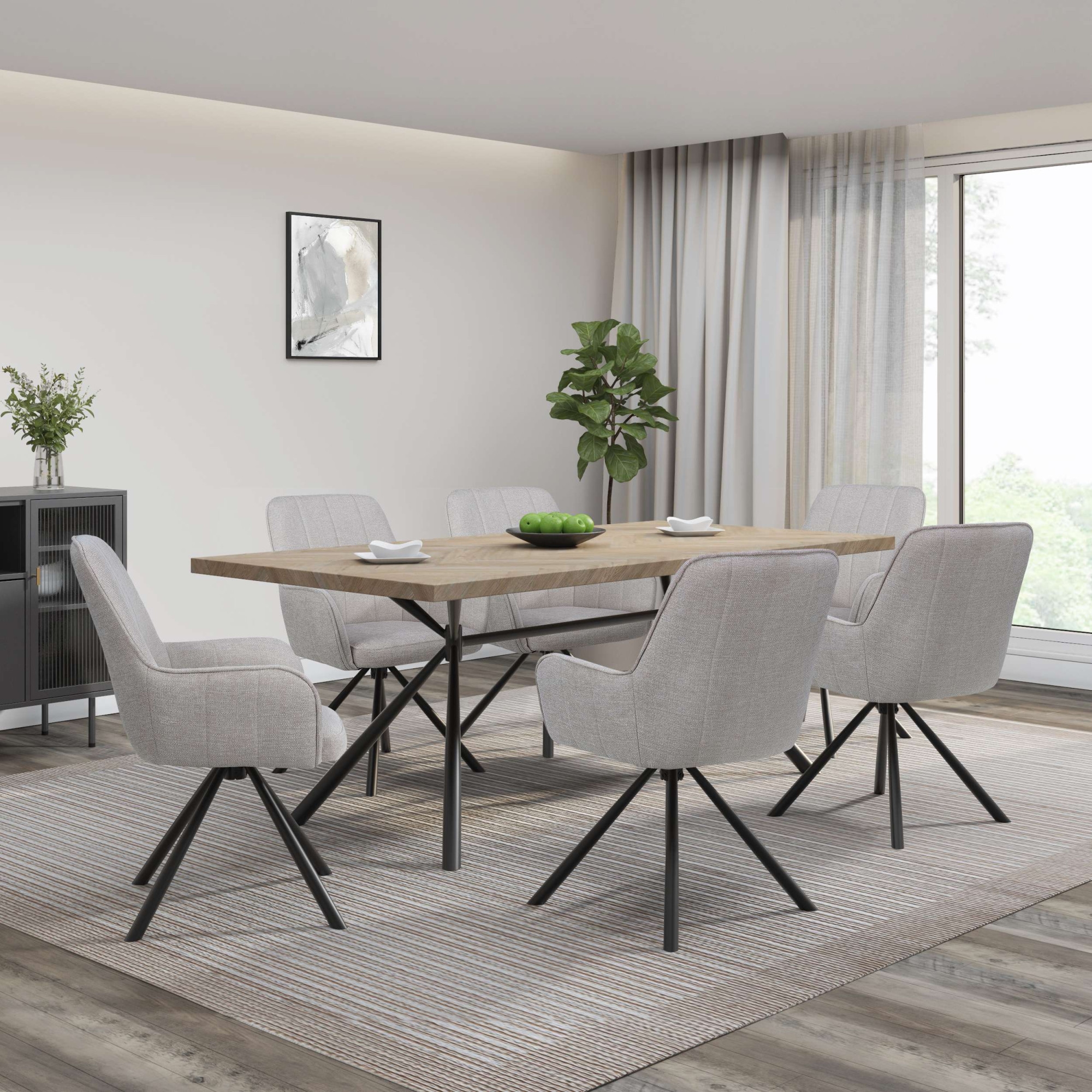 OTTO home Esszimmerstuhl »Flaurent« () 2 Stk.gepolsterte Rückenlehne, Armlehne und Sitzfläche, Sitzhöhe 50 cm