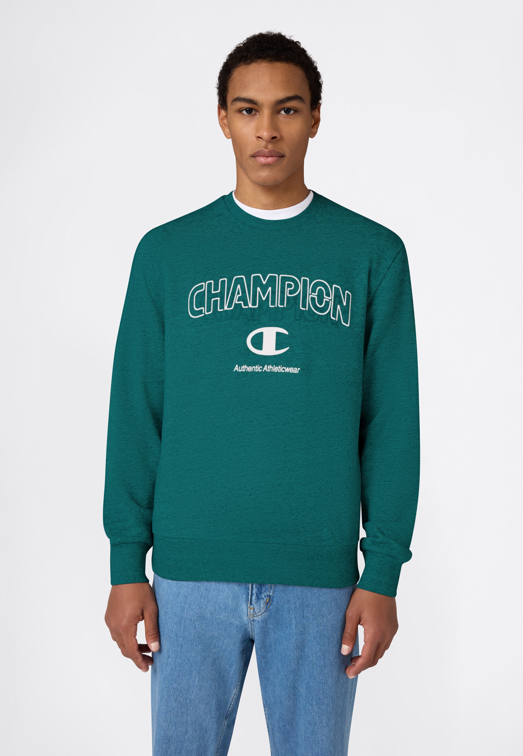 Champion Sweatshirt »Graphic Terry Crewneck Sweatshirt«, mit Rundhalsausschnitt, sportlicher Schnitt, ohne Verschluss
