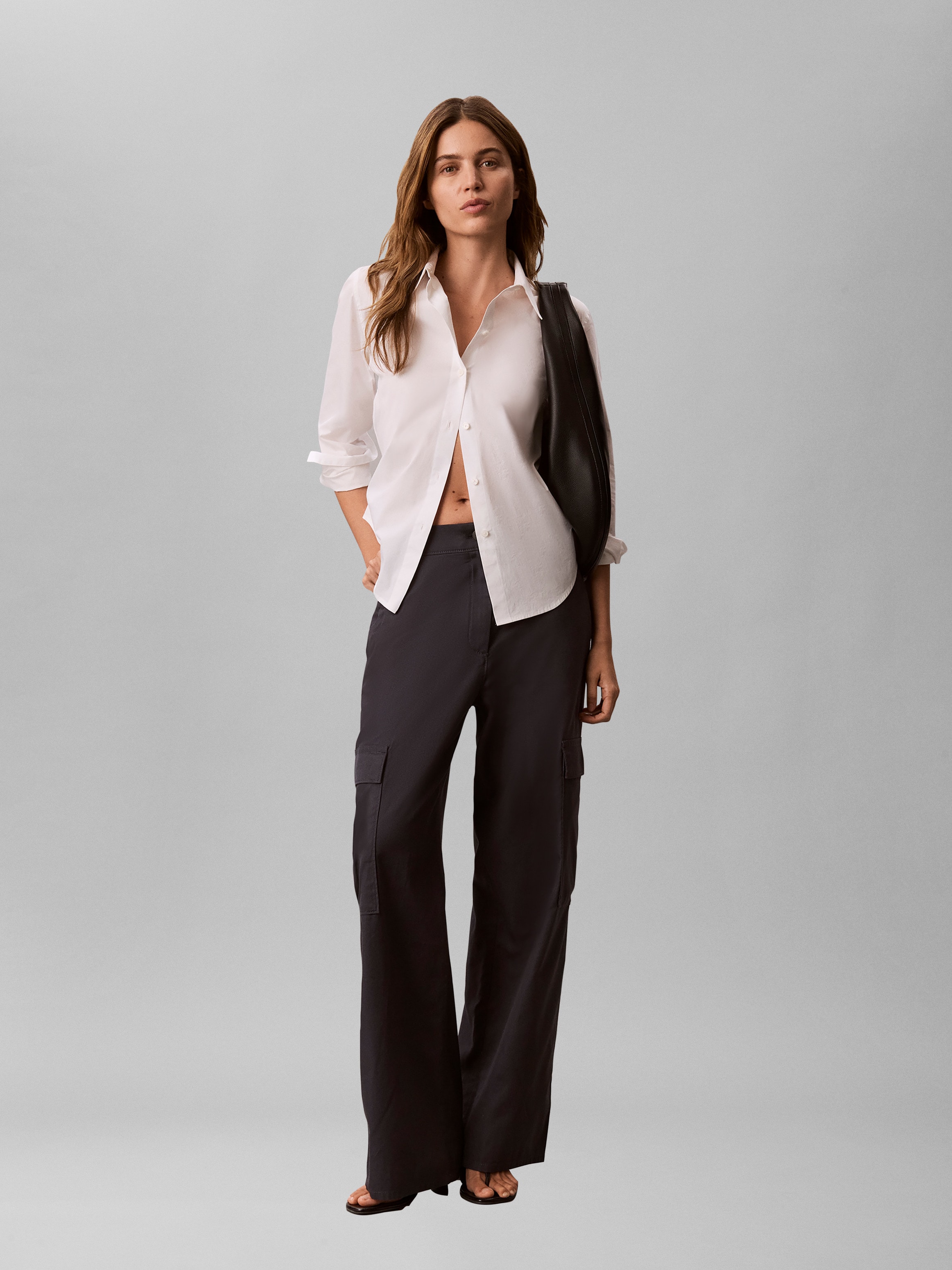 Calvin Klein Jeans Cargohose  Elastikbund, High Waist, Relaxed Fit, Cargotaschen