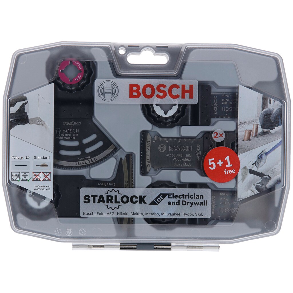 Bosch Professional Werkzeugset »Starlock Tauchsägeblatt Set«, 6-tlg., Starlock