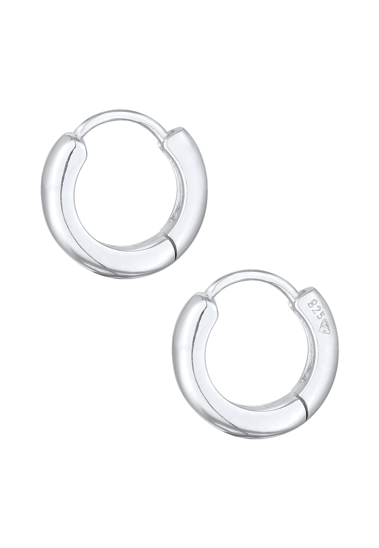 Elli Paar Creolen »Ohrringe Creolen Scharnier Basic Rund 925 Silber«