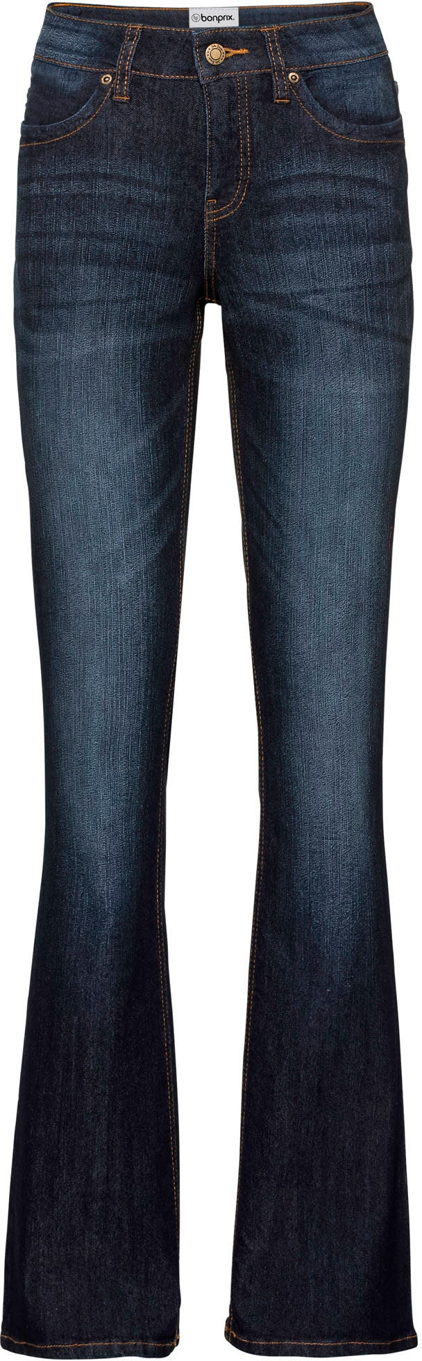 bonprix Bootcut-Jeans »Bootcut-Jeans Mid Waist, Komfort-Stretch« Regular Fit Passform, im klassischen 5-Pocket-Stil
