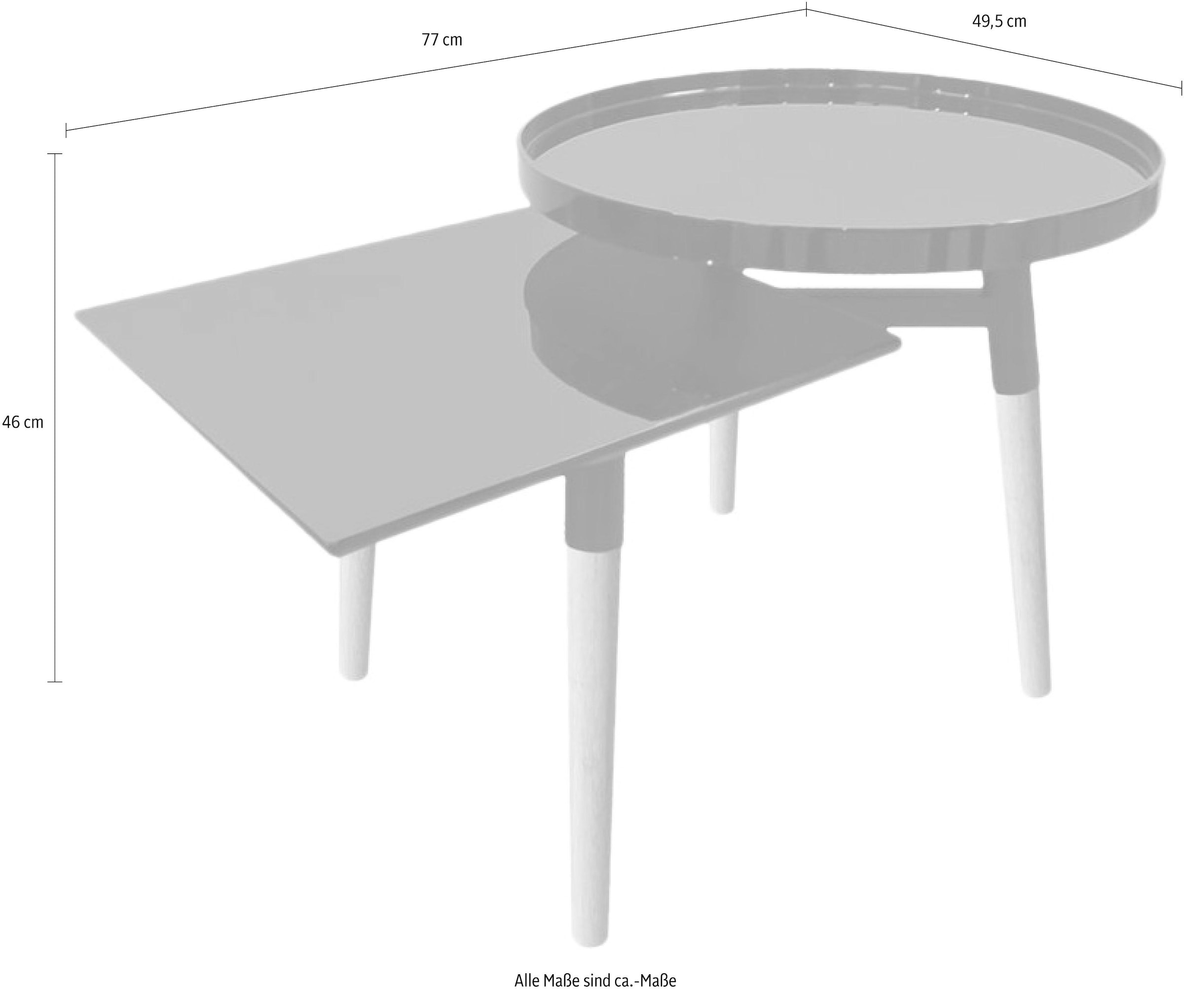 Kayoom Beistelltisch »Butler«, Durchmesser runde Platte: ca. 49,5 / Eckige Platte: 40 x 40 cm