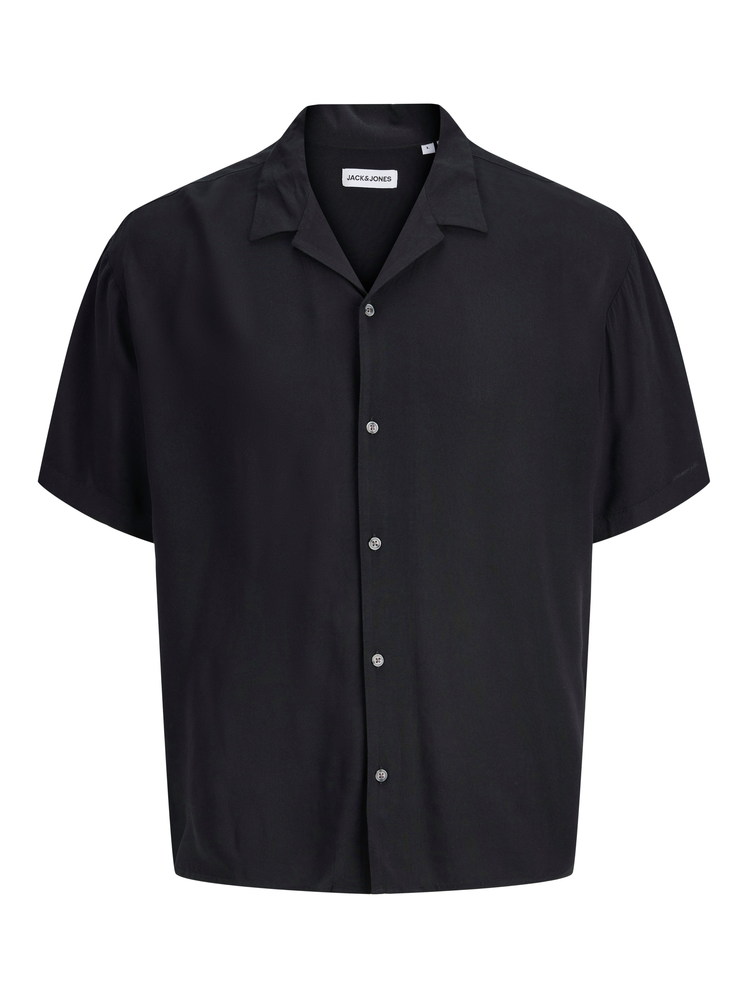 Jack & Jones Kurzarmhemd »JJEJEFF RESORT SOLID SHIRT SS SN« Viskose, loose fit