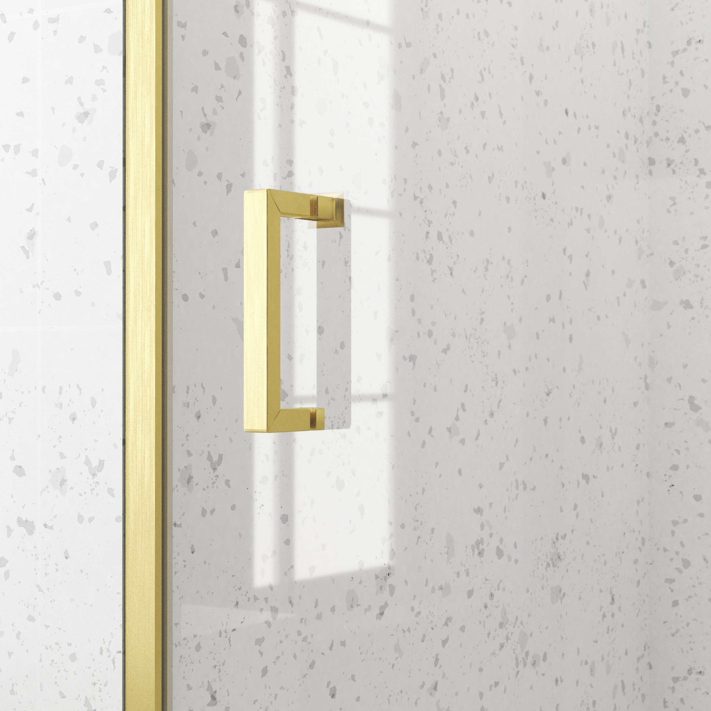Marwell Walk-in-Dusche »Golden Stage«, Schiebetür mit Öffnungsbreite 49 cm, goldene Aluminiumprofile