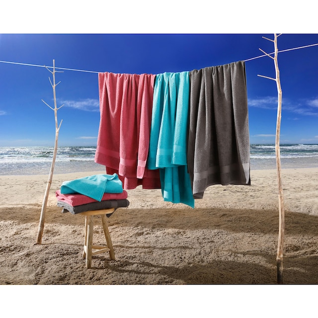 my home Strandtücher »Juna«, (2 St.), Badetuch, Set und als Serie, Handtuch-Set,  Uni-Farben, 100% Baumwolle online bei OTTO