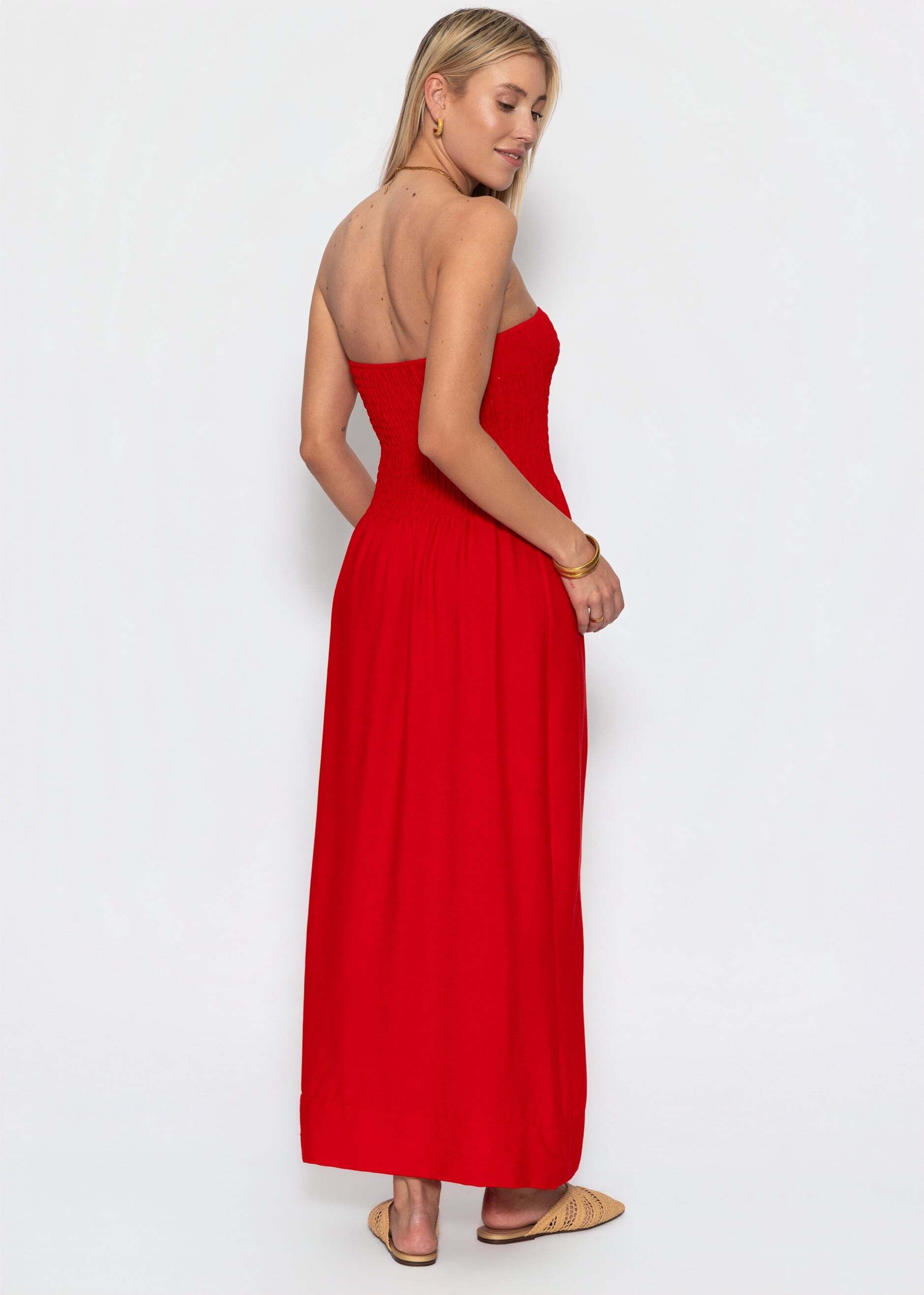 SASSYCLASSY Maxikleid »Bandeau Kleid« Elegantes Maxikleid mit elastischem Oberteil und fließendem Rock