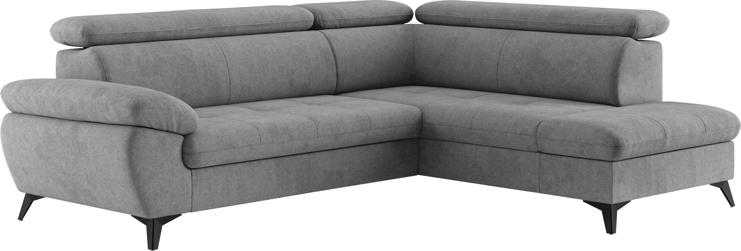 COTTA Ecksofa »Hudson L-Form, B: 256 cm« mit Kopfteilverstellung, optional Bettfunktion & Bettkasten
