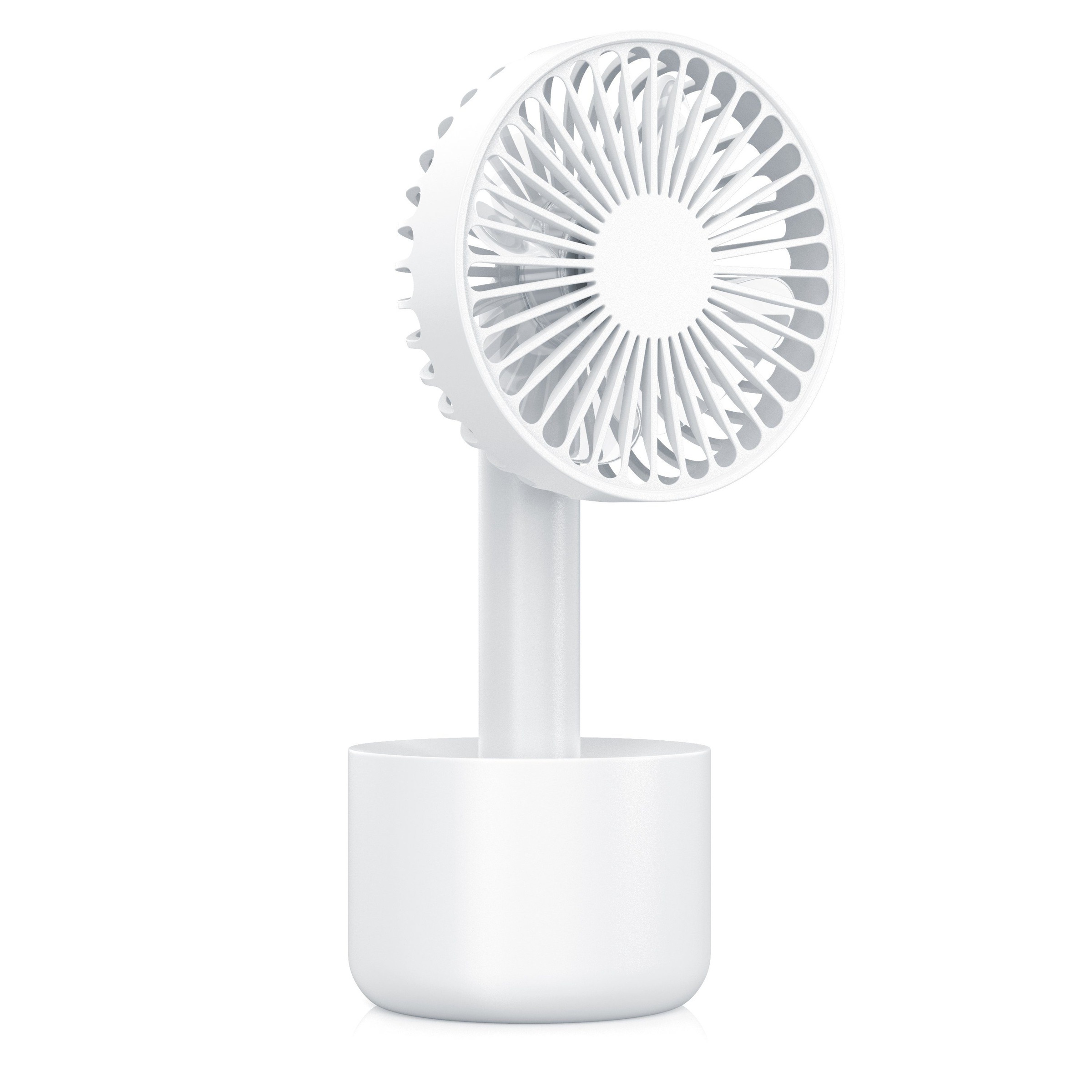 USB Mini Ventilator mit Akku & abnehmbaren Standfuß »3-fach...