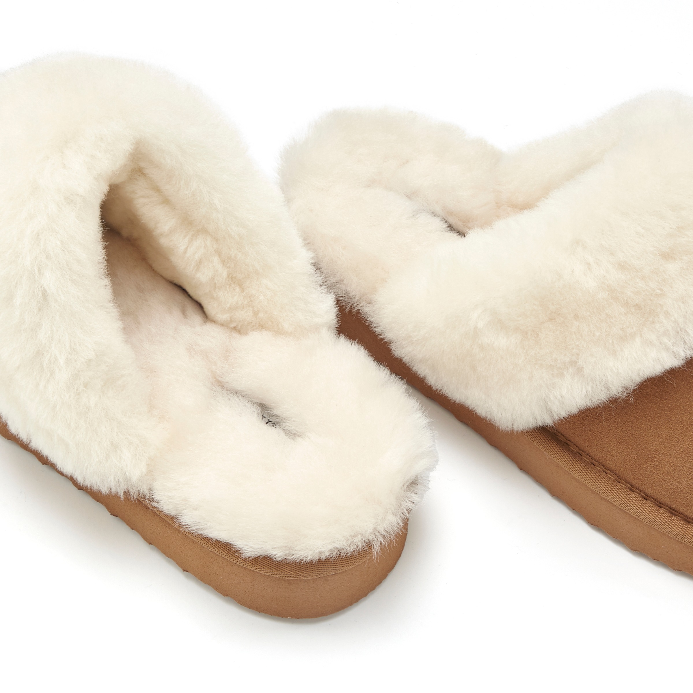 Vivance Dreams Pantolette »Pantoffeln, Clogs, Schlappen, Hausschuh,«  mit kuscheligem Lammfell aus Leder