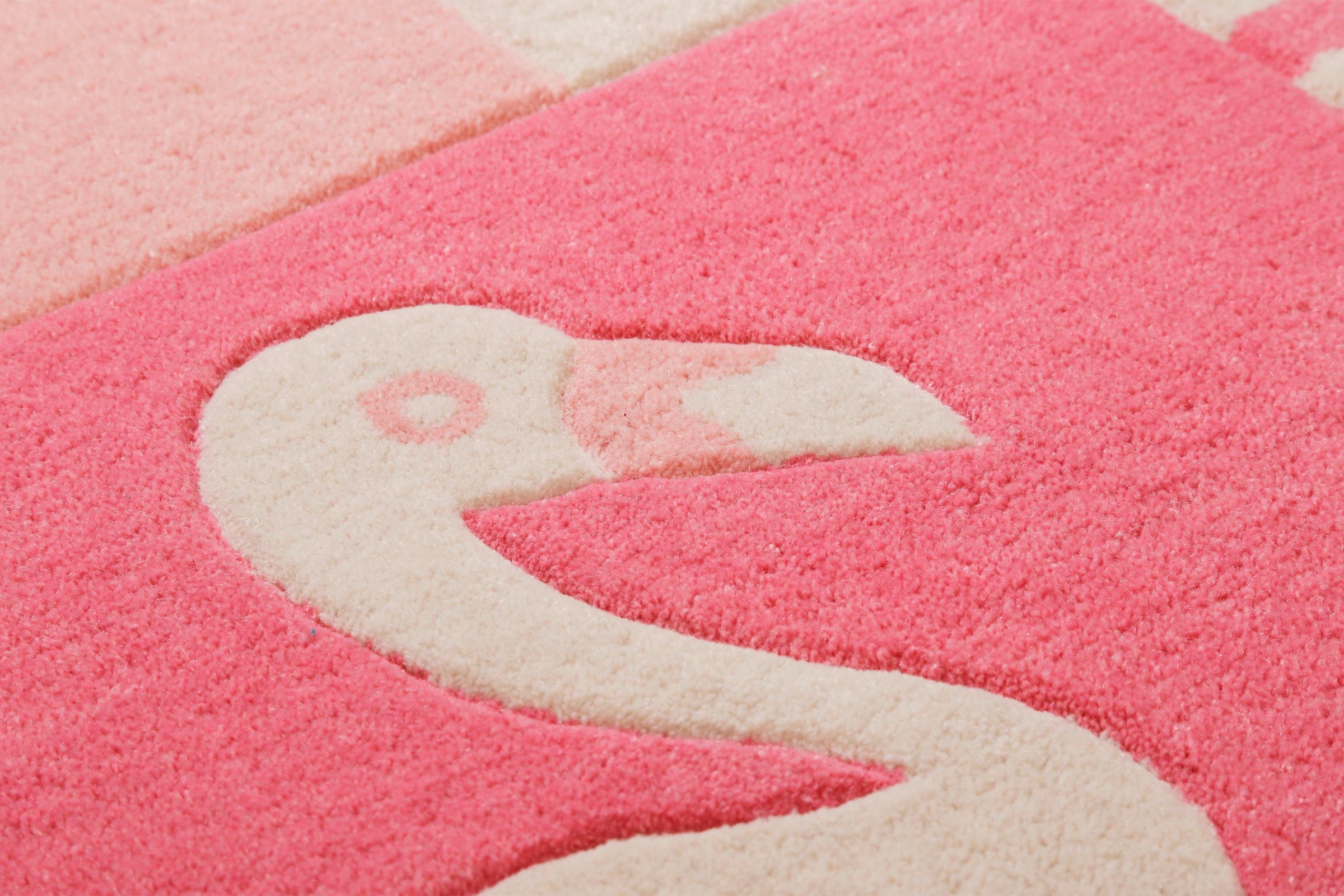 SMART KIDS Kinderteppich »Fruity Flamingo«, rechteckig, 9 mm Höhe, Flamingos Palmen, Konturenschnitt