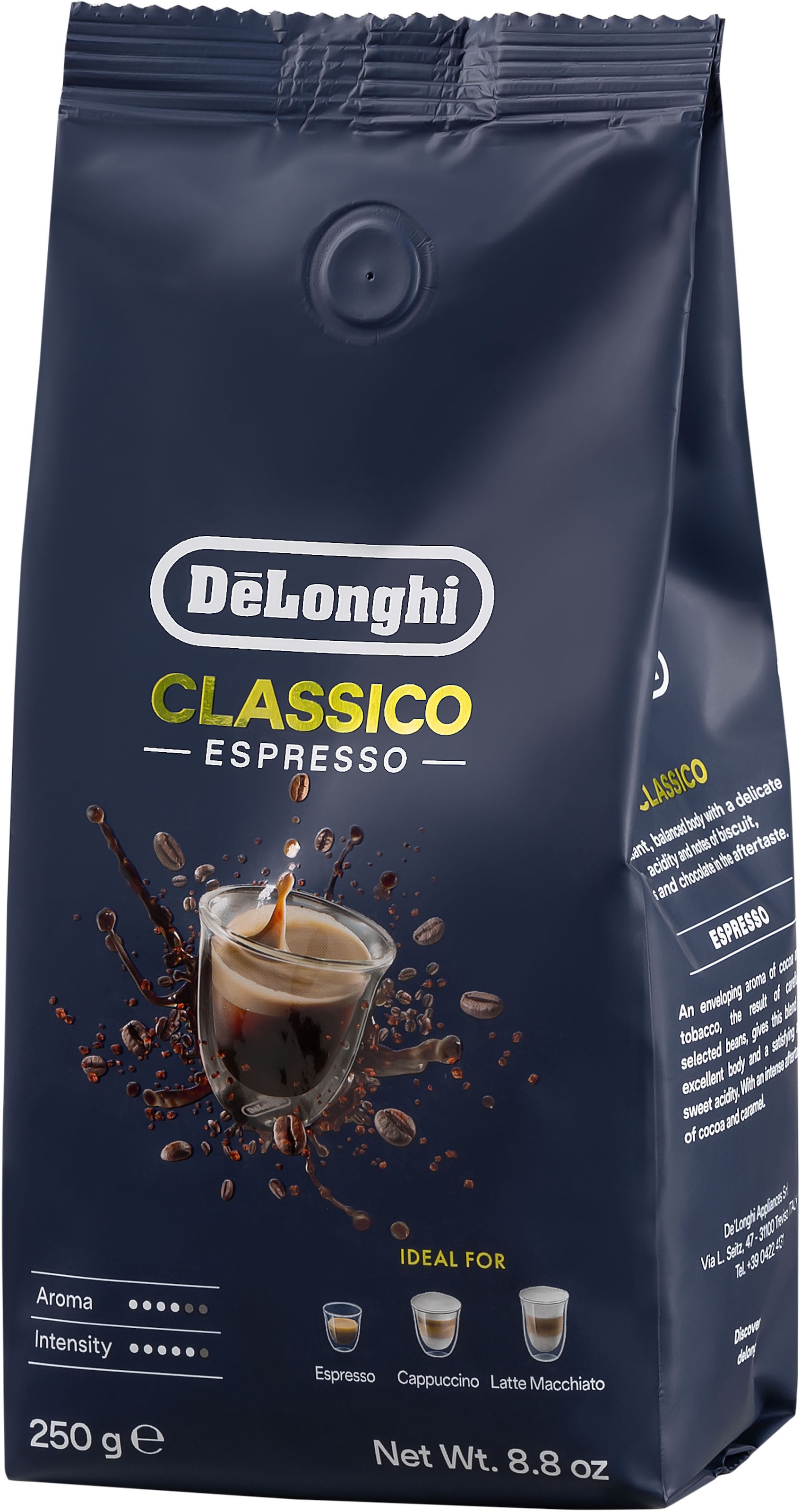 De'Longhi Kaffeevollautomat »PrimaDonna Class ECAM550.65.SB - Perfekter Milchschaum + Gratis Kaffee«, 5 Kaffeestärken, Mein Kaffee" Funktion, 3,5'' Farbdisplay