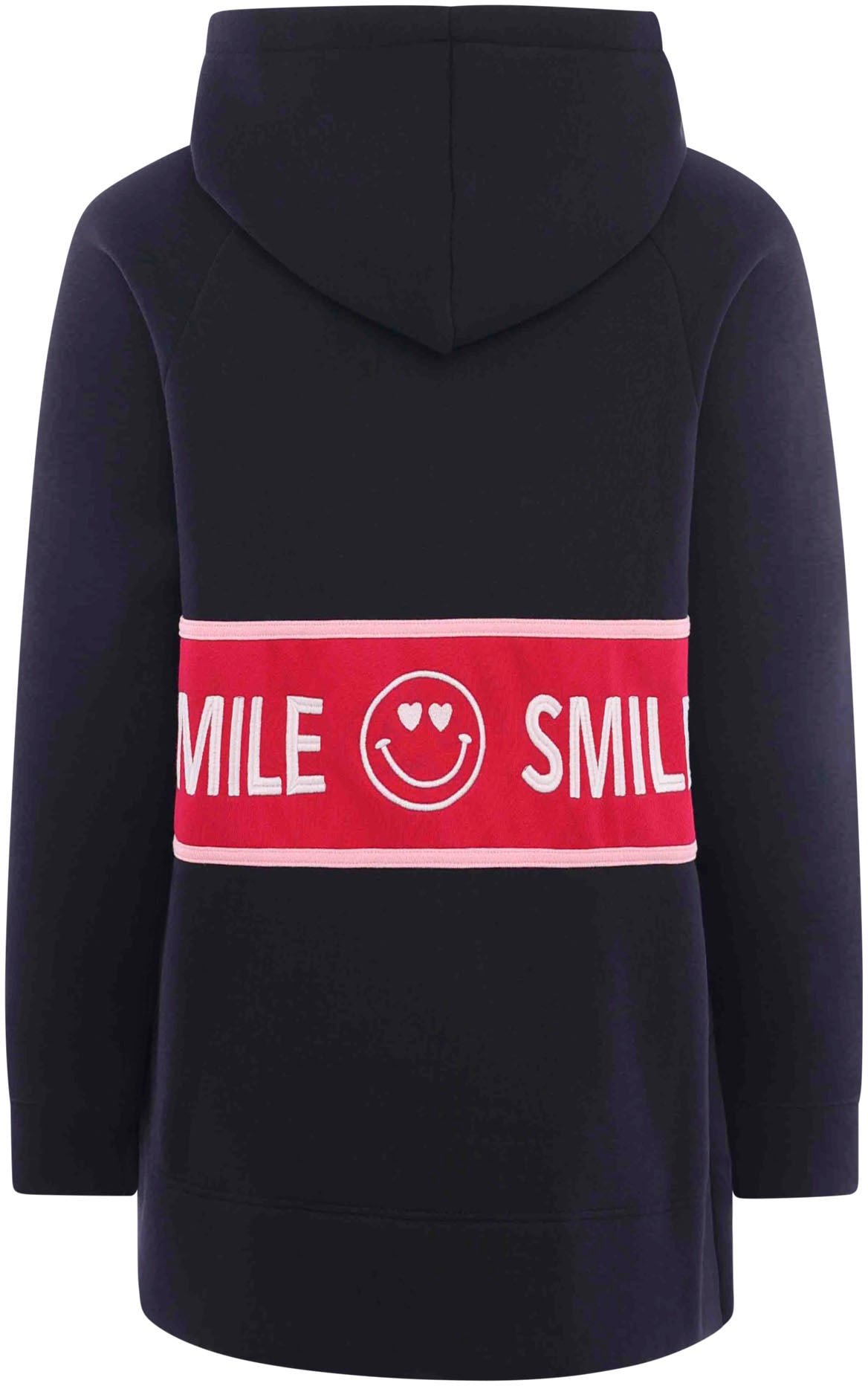 Zwillingsherz Sweatshirt, mit Kapuze, "Smile"-Print und Neonbändern