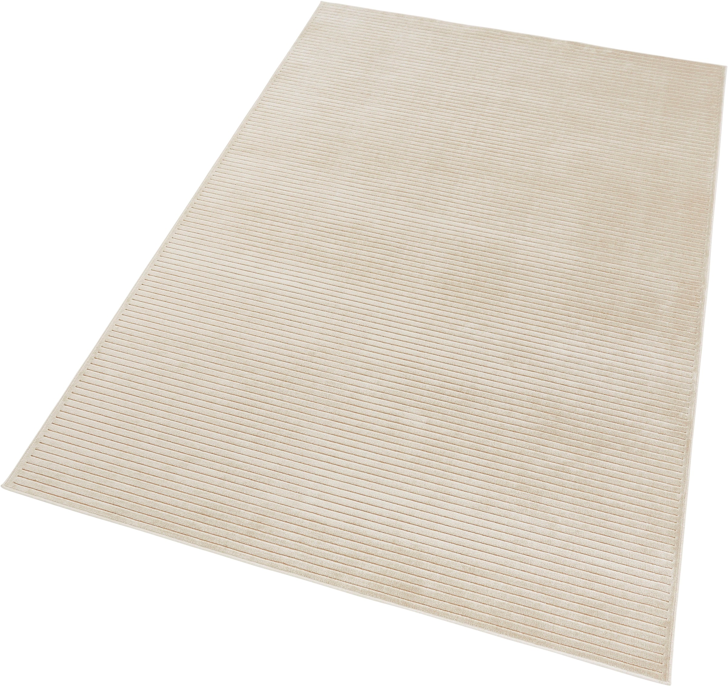 HANSE Home Teppich »Hazel«, rechteckig, 4 mm Höhe, Viskose, Relief Optik, Hoch-Tief Struktur, Robust, Pflegeleicht