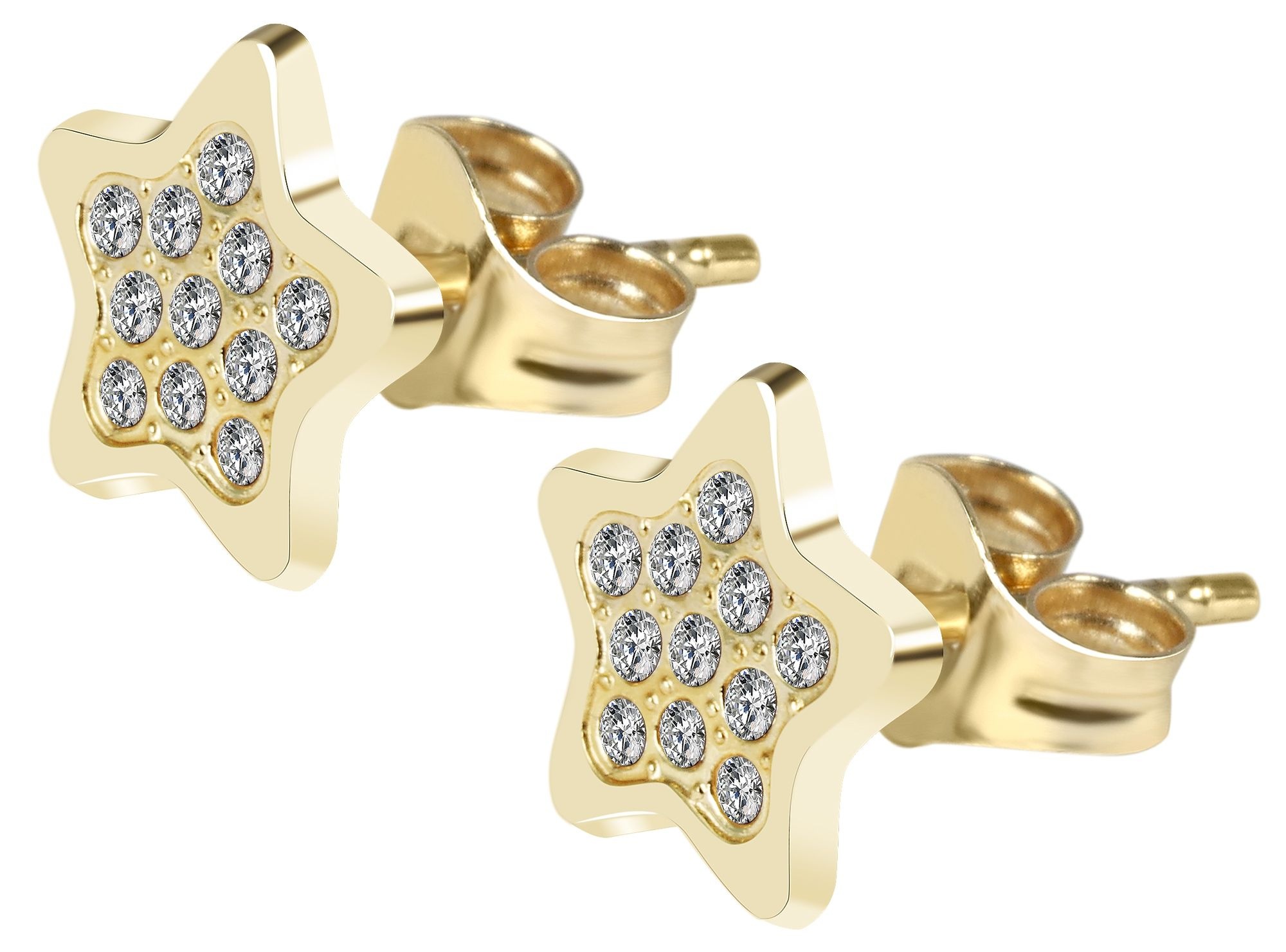 Adelia´s Paar Ohrstecker »Damen Ohrringe ¿ Ohrstecker aus 333 Gold mit Zirkonia«