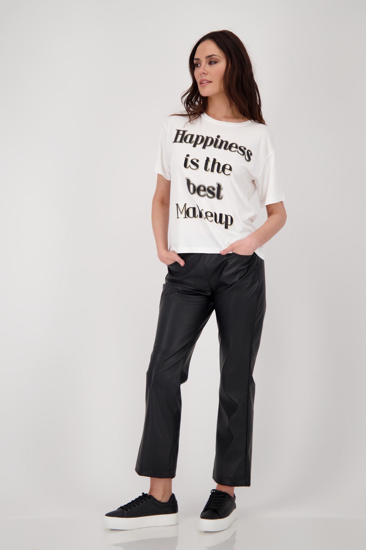 Monari T-Shirt »Shirt Happiness«, Mit Rundhalsausschnitt