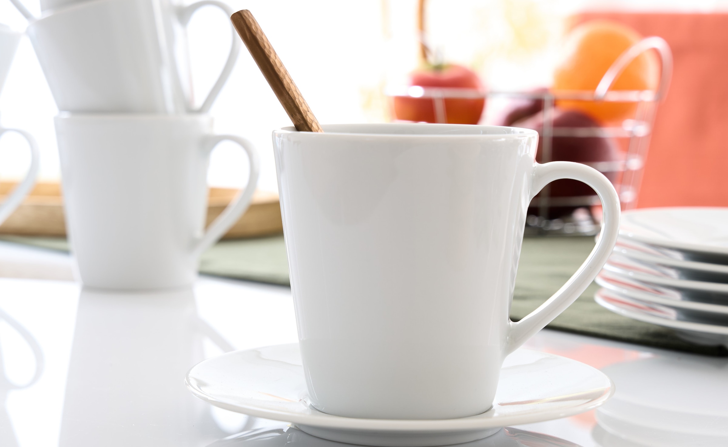 Retsch Arzberg Becher »Kaffee-/Henkelbecher HEIKE WEISS 250 ml, konisch, Set 6-tlg. Porzellan« Klassisches Henkelbecher Set für 6 Personen, zeitlos & chic