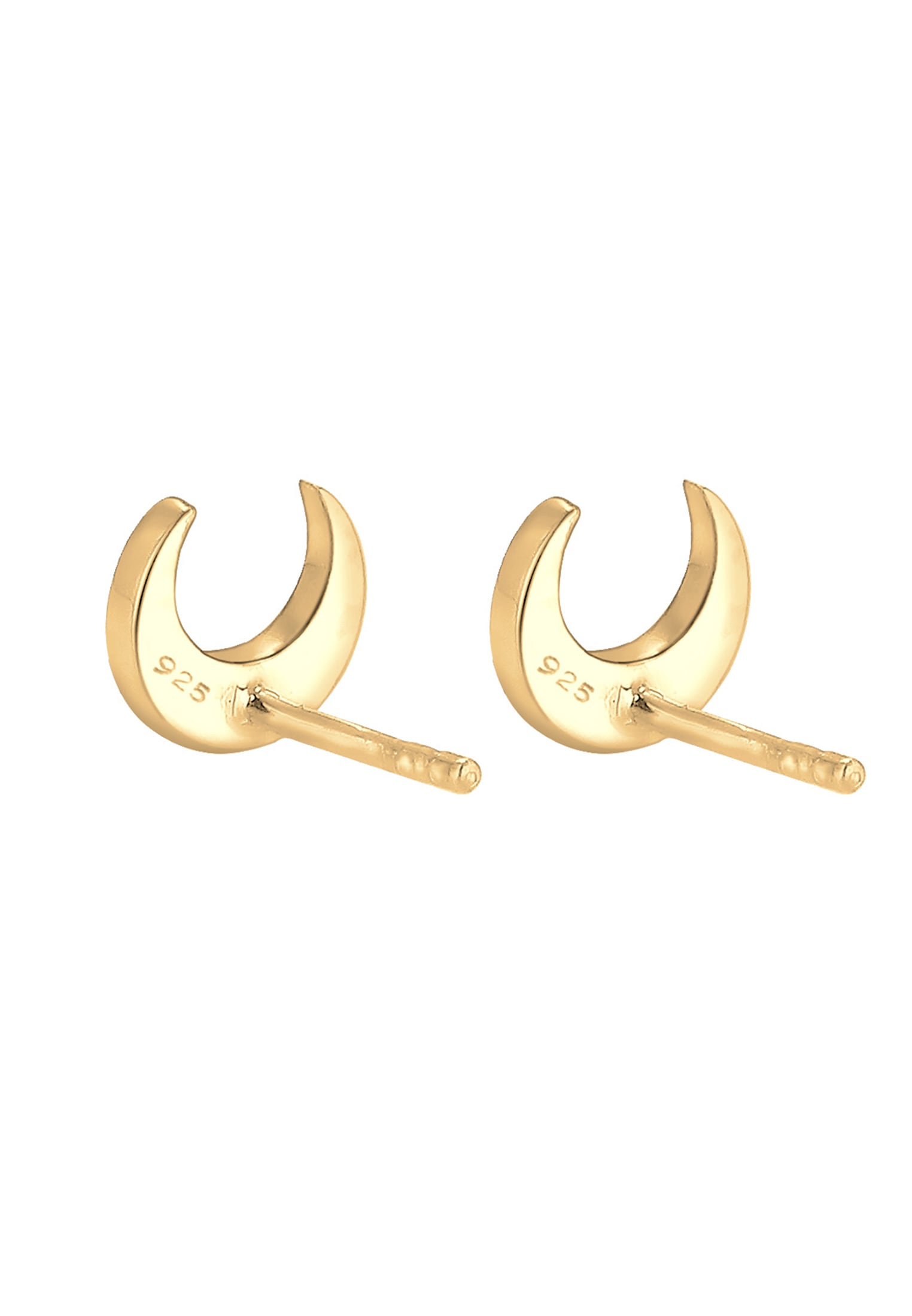Elli Paar Ohrstecker »Ohrringe Mond Halbmond Matt 925 Silber«