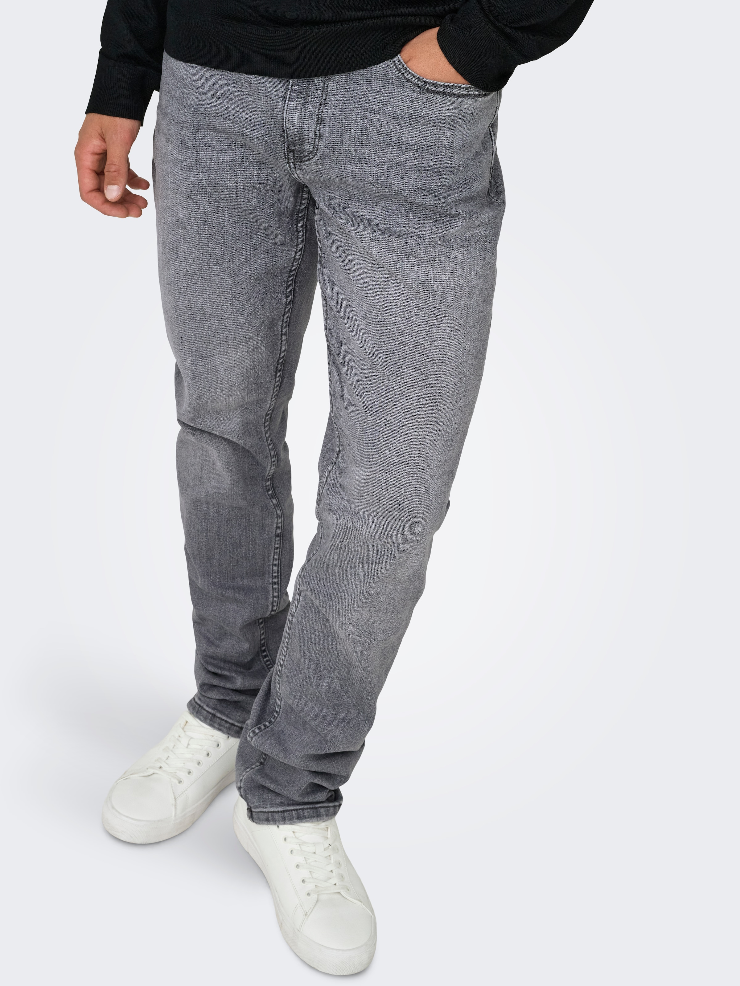 ONLY & SONS Straight-Jeans »ONSWEFT REGULAR WB 0021 TAI DNM NOOS« im 4-Pocket-Style