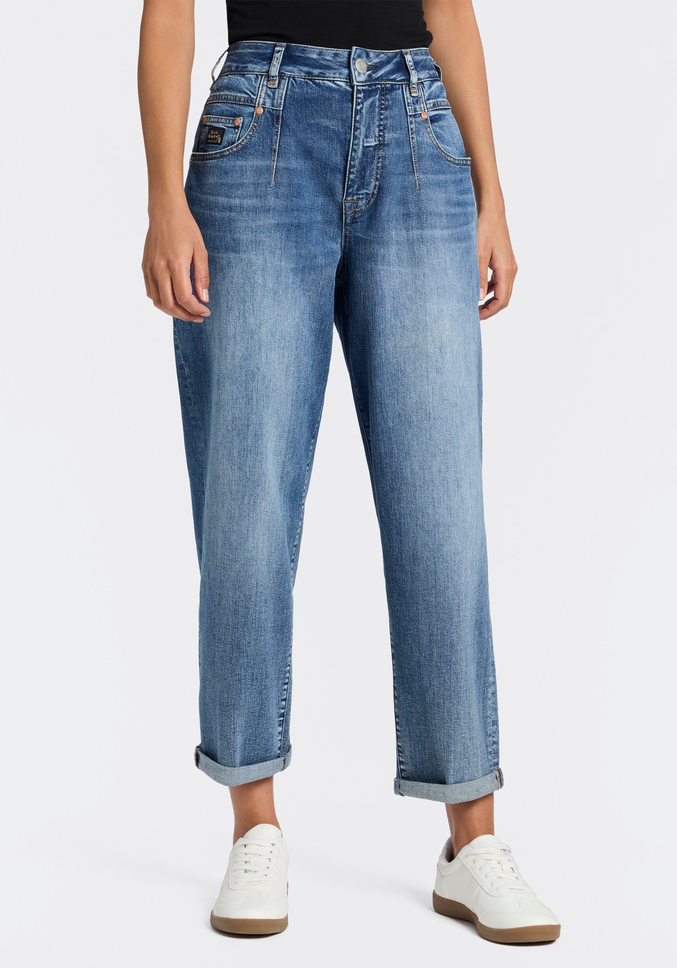 Herrlicher 5-Pocket-Jeans »Brooke Denim Stretch« im Loose Fit, Cropped-Länge