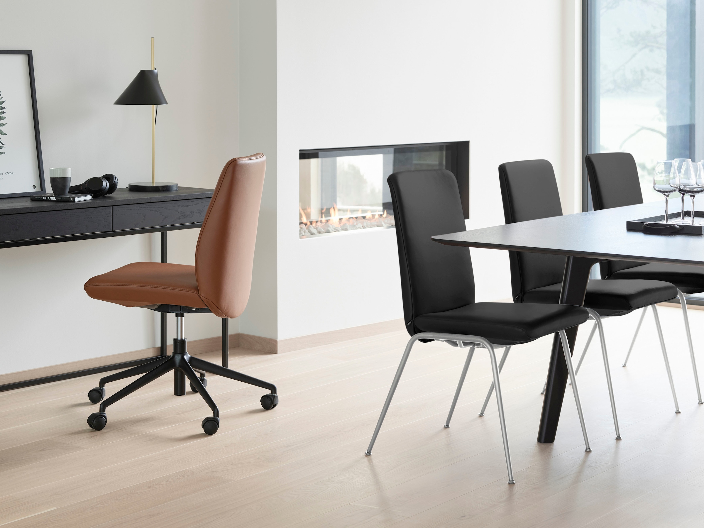 Stressless® Polsterstuhl »Laurel«, Leder PALOMA, Low Back, Größe L, mit Beinen aus Stahl in Chrom matt