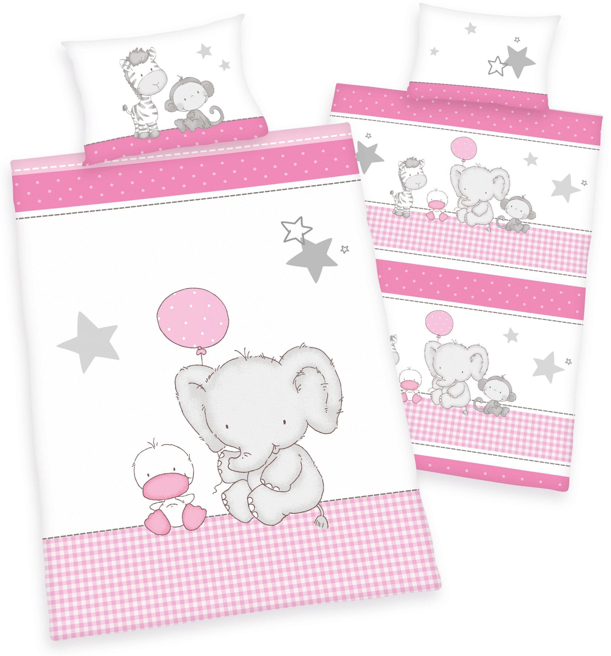 Baby Best Babybettwäsche »Bettwäsche Jana Elefant«, Wendebettwäsche - mit süßen Tiermotiven