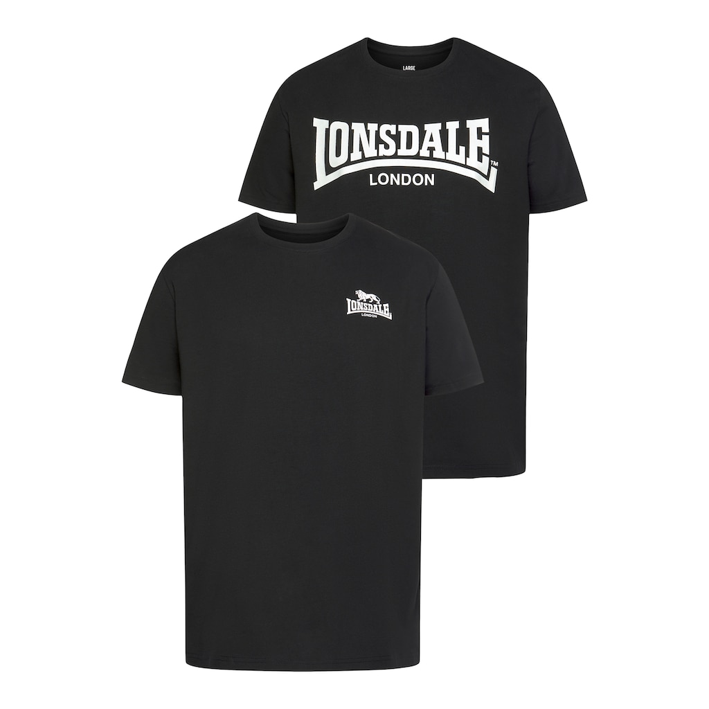 Lonsdale T-Shirt »PIDDINGHOE«, (Packung, 2 tlg., 2er-Pack)