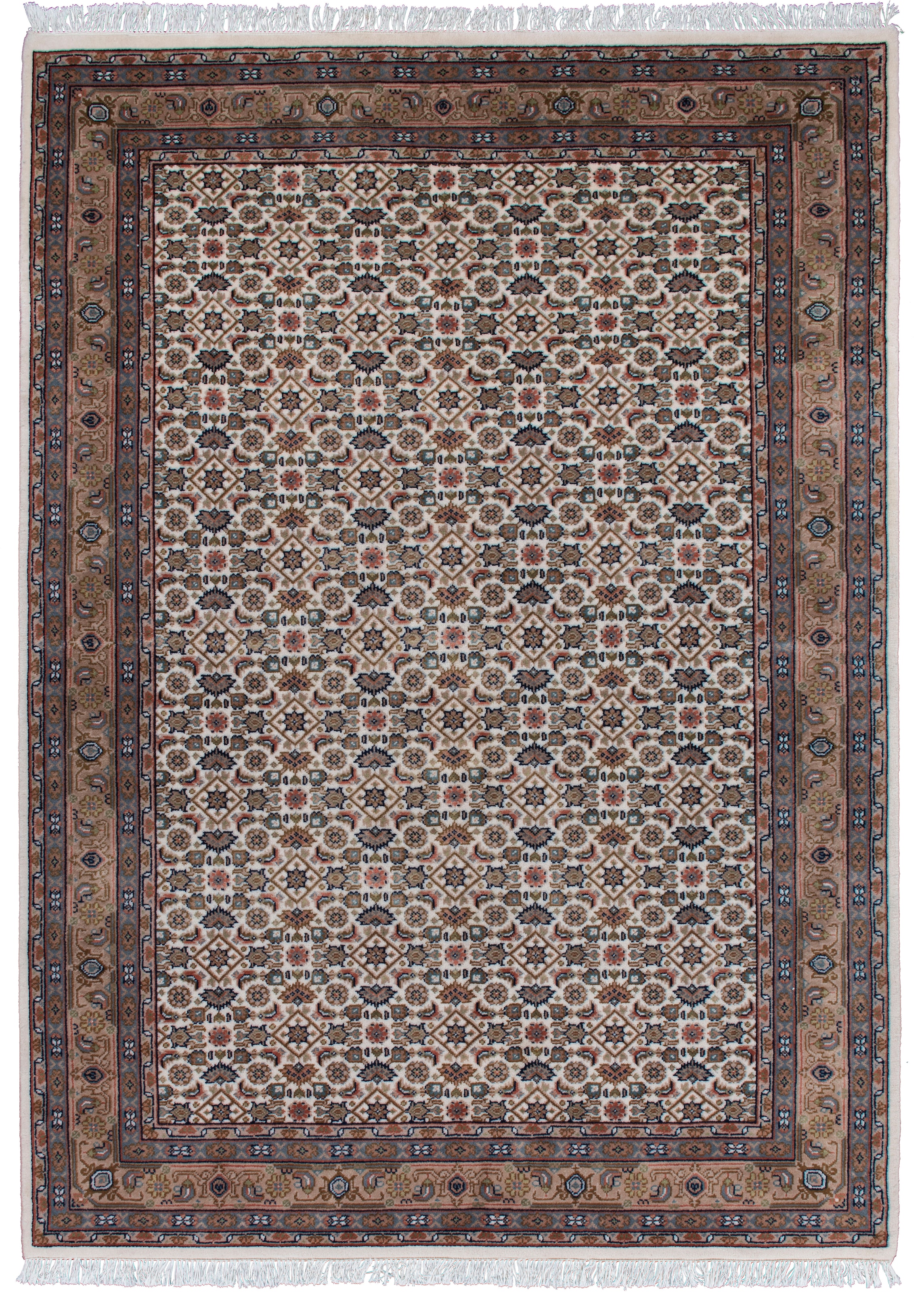 THEKO Orientteppich »Benares Herati«, rechteckig, reine Wolle, handgeknüpft, mit Fransen