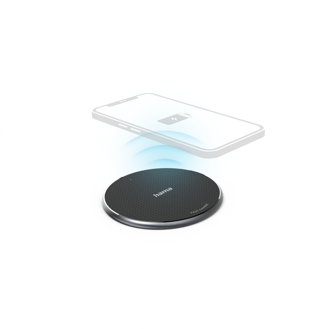Hama Induktions-Ladegerät »Kabelloses Smartphone Ladepad schwarz, Wireless Charger 10W, edel«, (2 St.)
