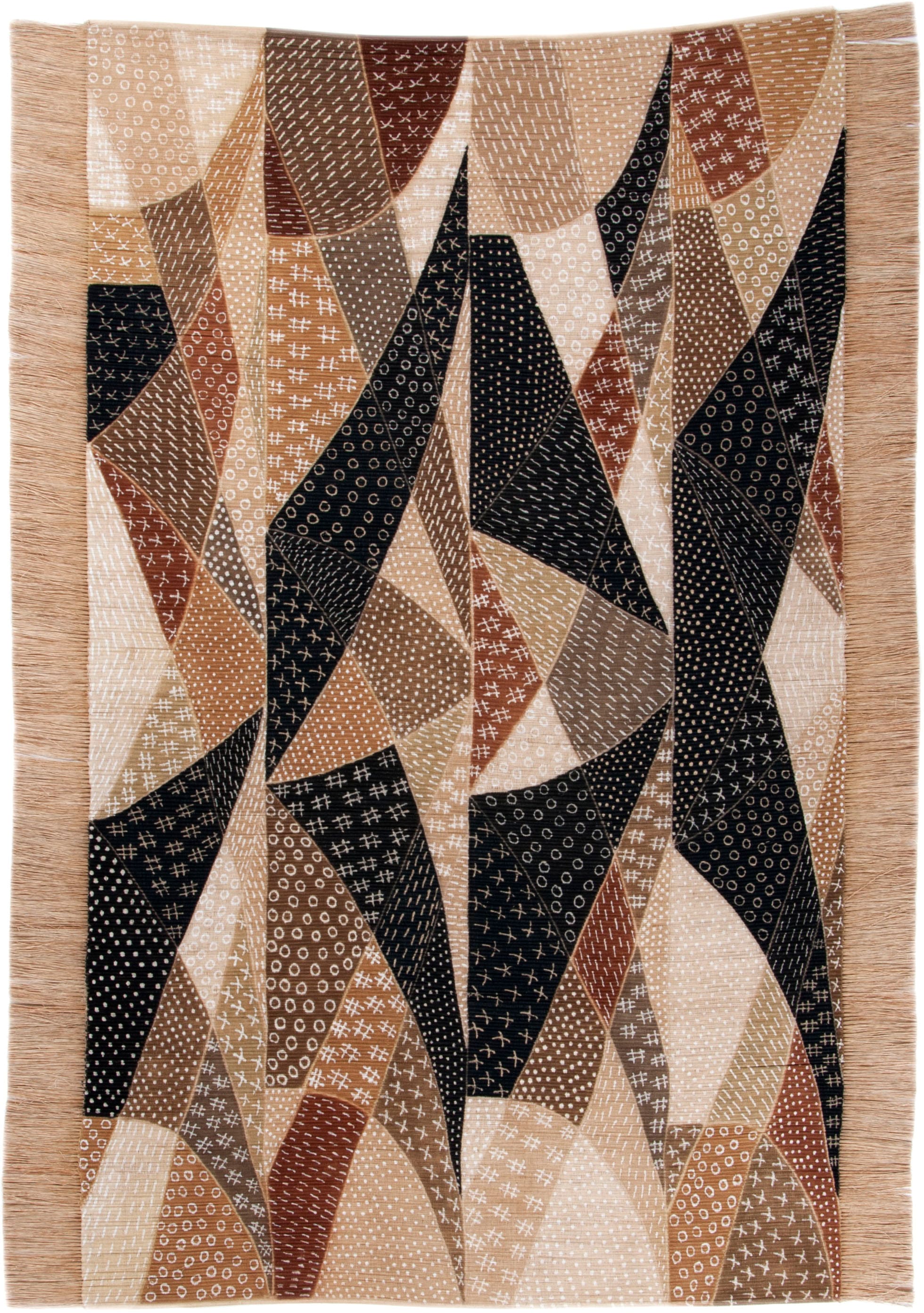DIE HAUSKUNST Teppich »Chiya Tiama 4«, rechteckig, Flachgewebe, handgewebt, mit Fransen