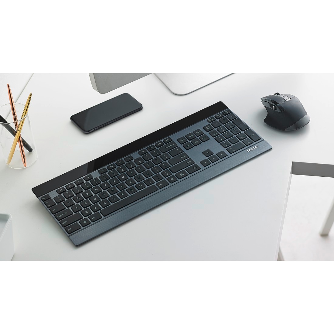 Rapoo Tastatur- und Maus-Set »9900M kabelloses Tastatur-Maus-Set, Bluetooth, 2.4 GHz, 3200 DPI«