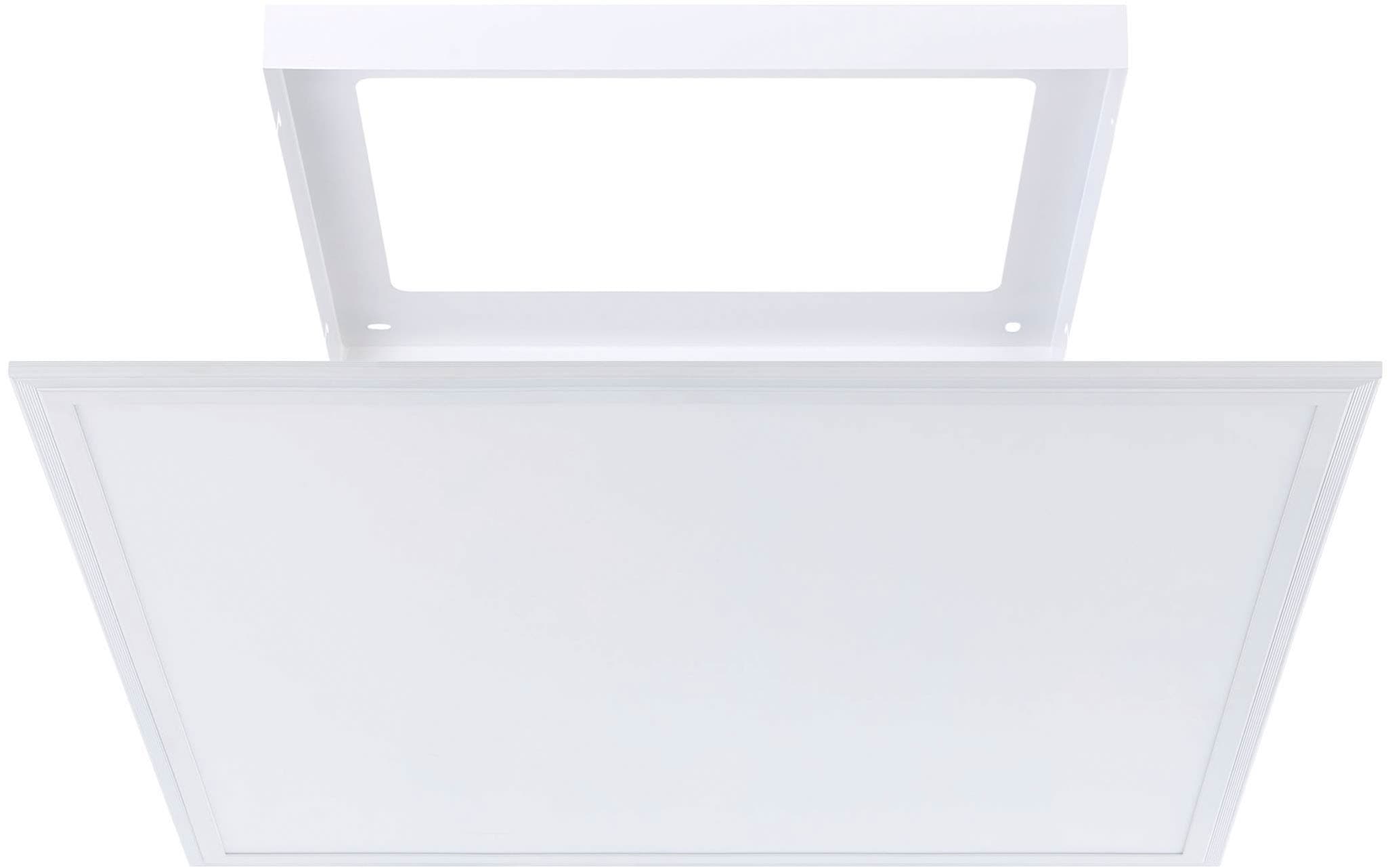 EGLO Deckenleuchte »Salobrena 1 Deckenlampe, Kunststoff und Aluminium, Aufbaulampe, Lampe« LED-Modul 1 Stk. Neutralweiß Deckenlampe, Wohnzimmerlampe, Küchenlampe, Bürolampe  Weiß, Flurlampe