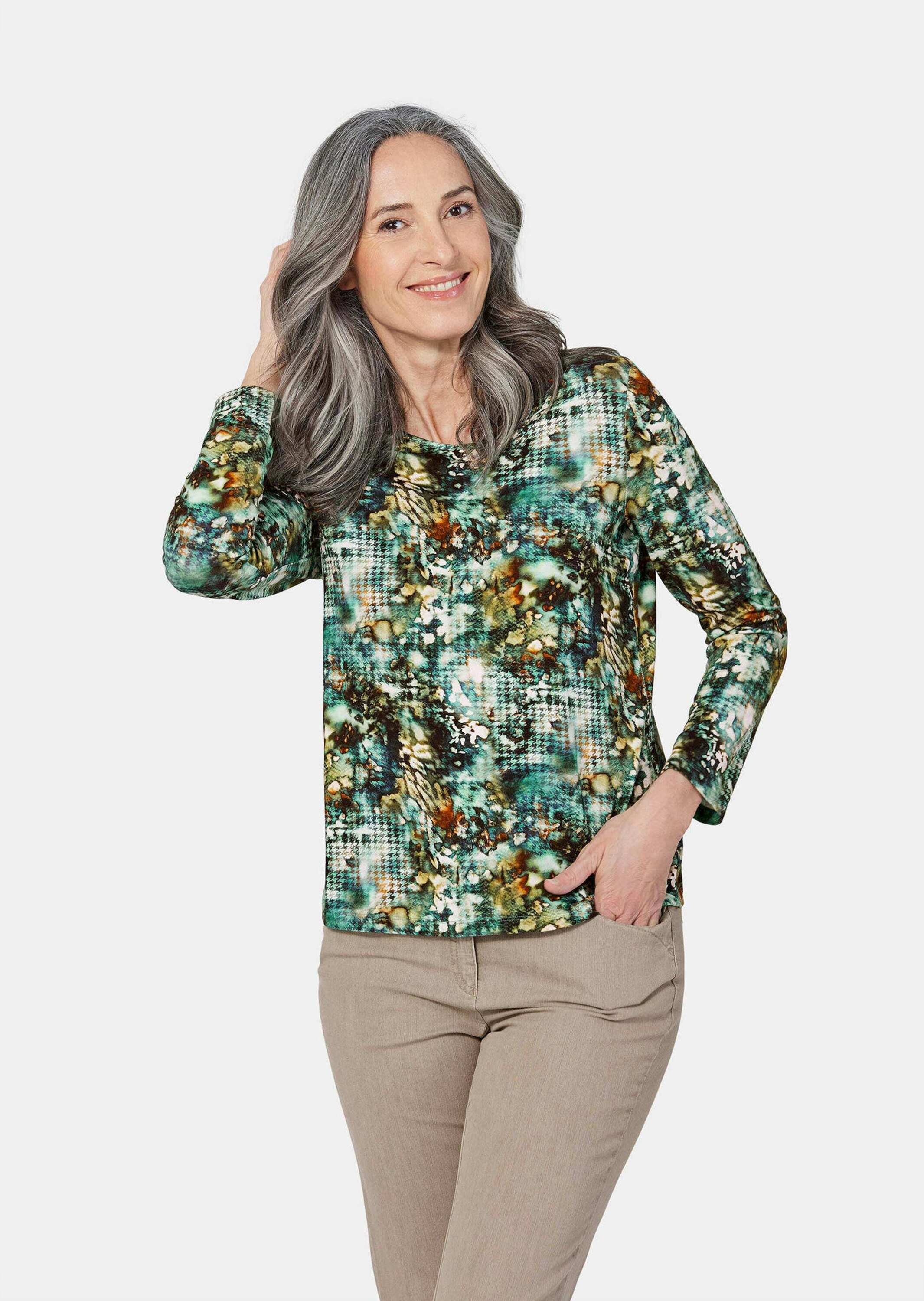 GOLDNER Print-Shirt »Langarmshirt mit Druck«