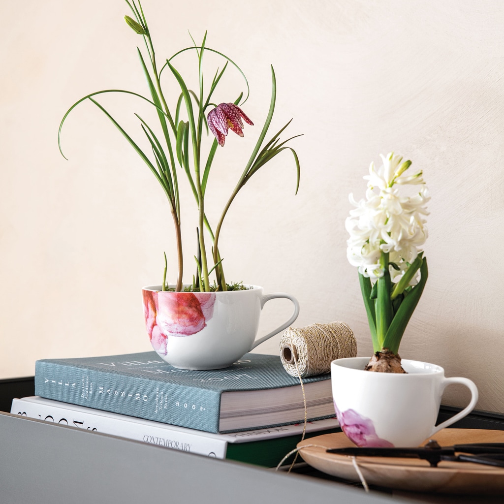 Villeroy & Boch Geschirr-Set »Cappuccinotasse mit Untertasse Rose Garden 300 ml rosa«