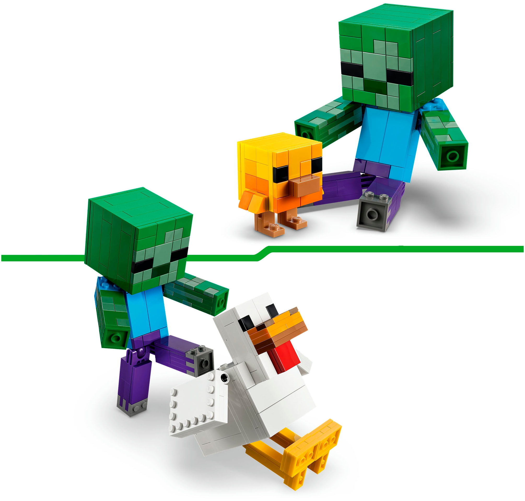 LEGO® Konstruktionsspielsteine »Hühnerreiter (21582), LEGO Minecraft« Made in Europe