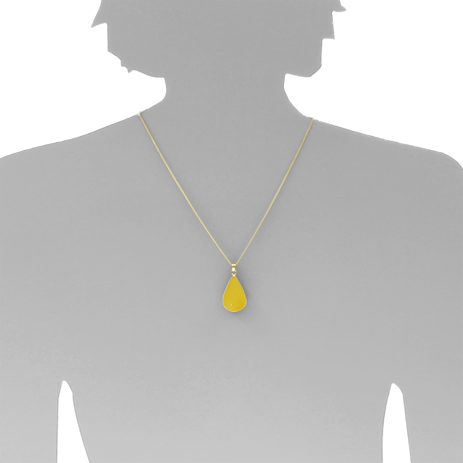 OSTSEE-SCHMUCK Kettenanhänger »- Tropfen ca. 26 mm lang - Gold 333/000 - Gold 333/000 -,«