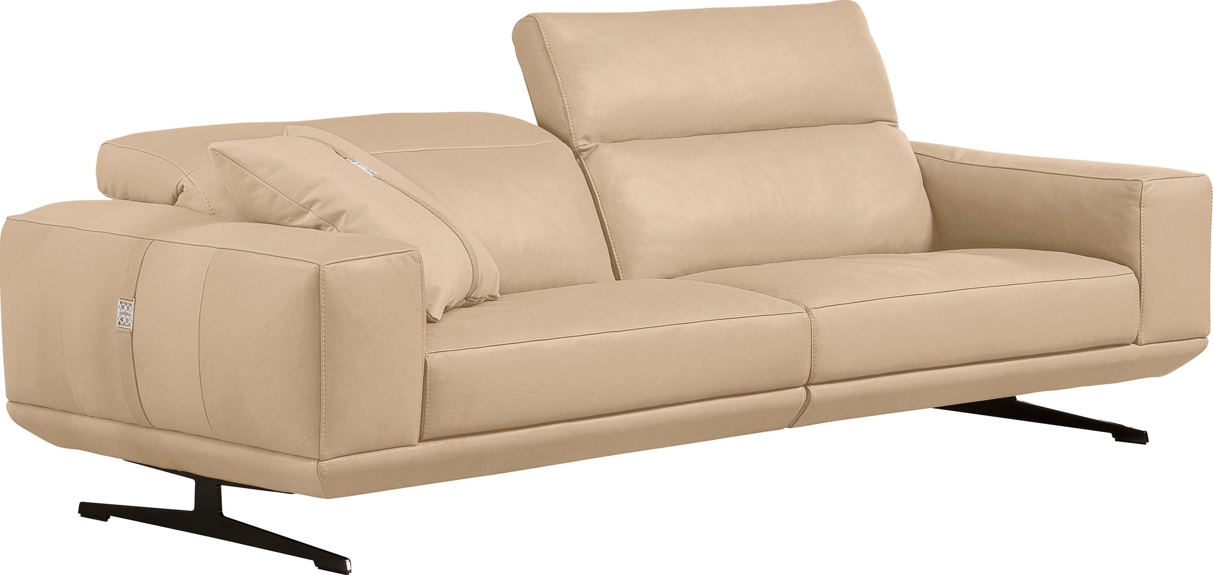 Egoitaliano 2,5-Sitzer »Gloria, super bequem und hochwertige Verarbeitung, edles Design«, beidseitig verstellbare Rückenelemente, mit Metallfüßen
